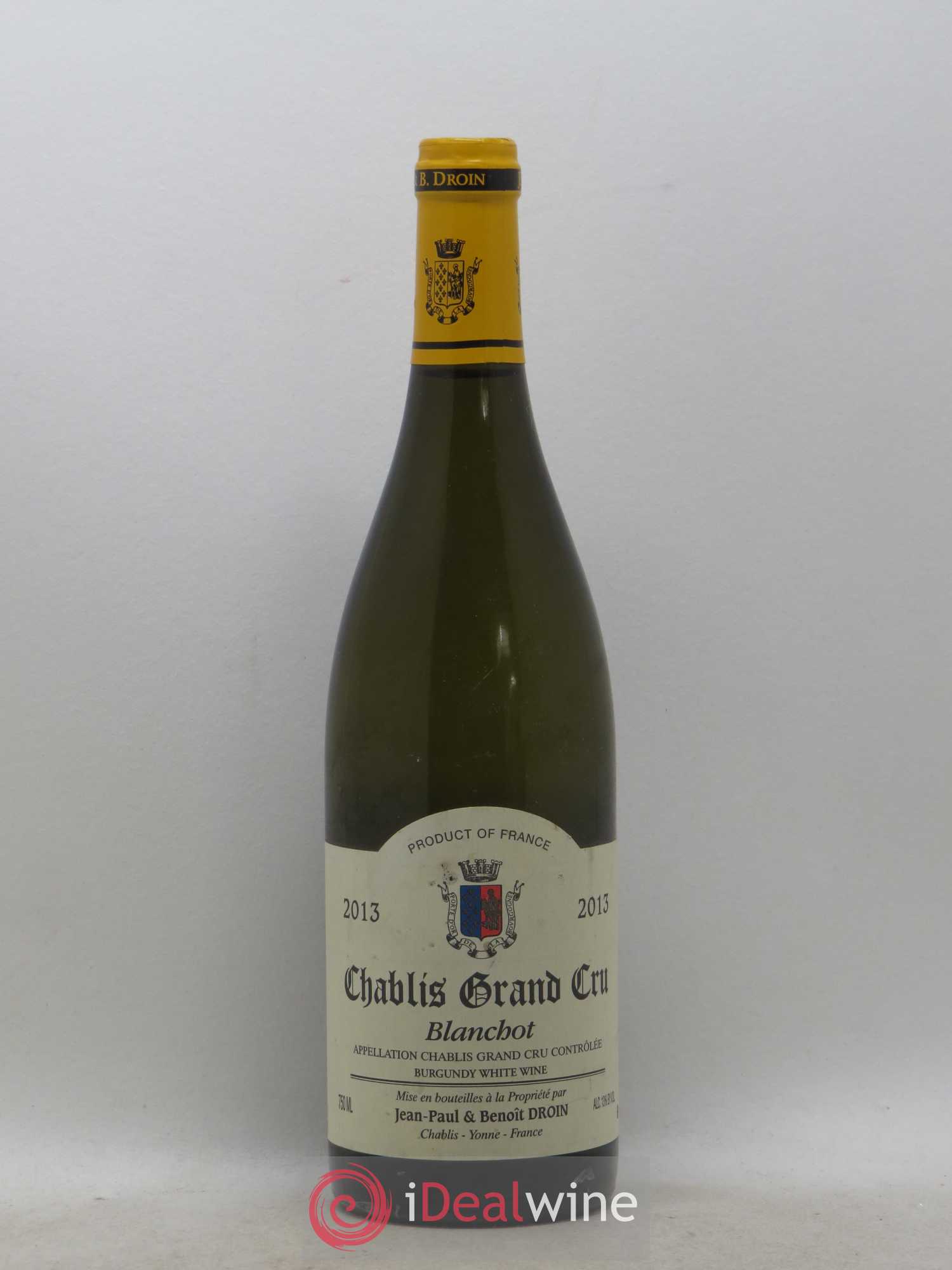 Chablis Grand Cru Blanchot Jean-Paul & Benoît Droin (Domaine) 2013 - Lot de 1 bouteille - 0