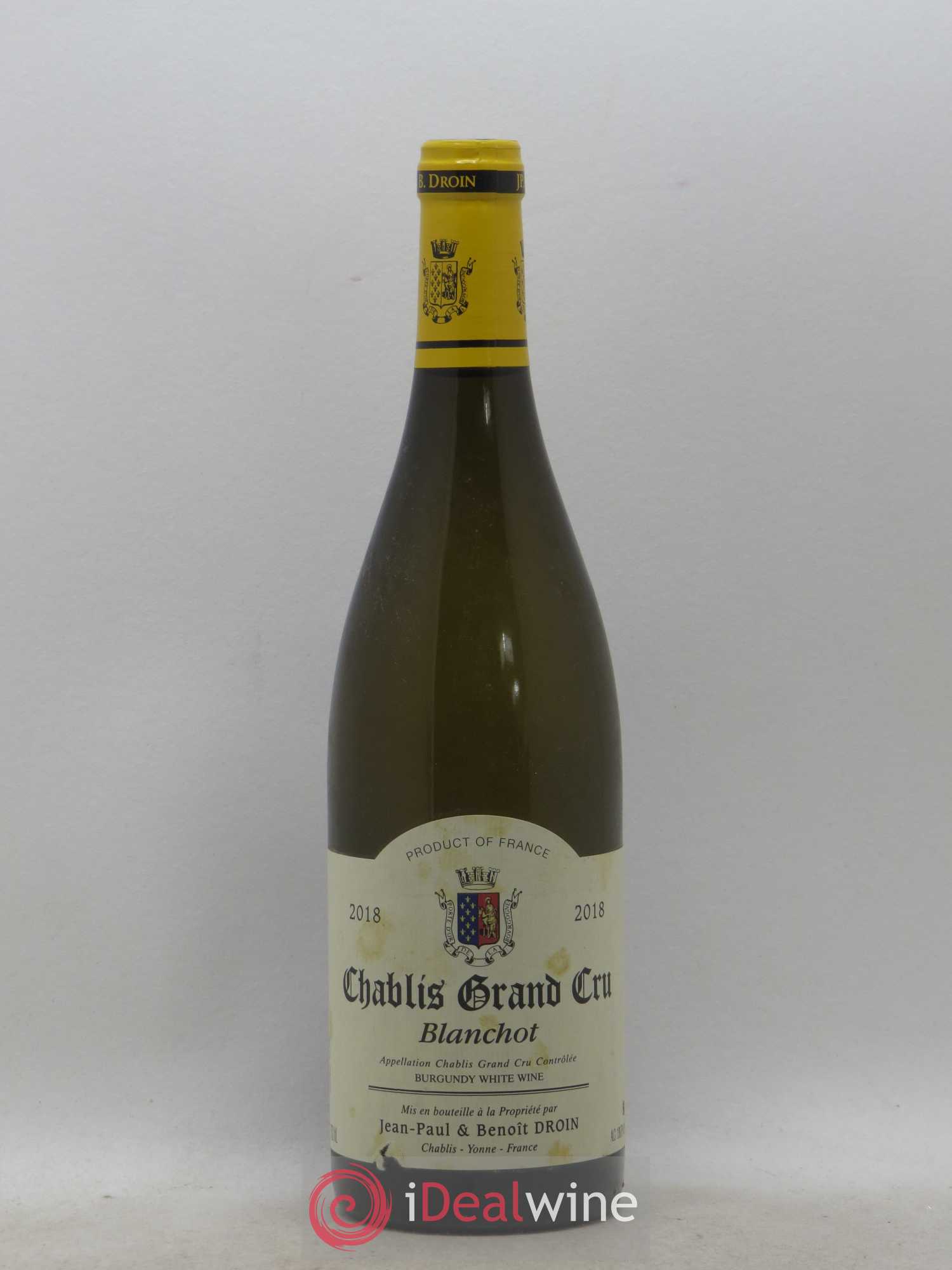 Chablis Grand Cru Blanchot Jean-Paul & Benoît Droin (Domaine) 2018 - Lot de 1 bouteille - 0