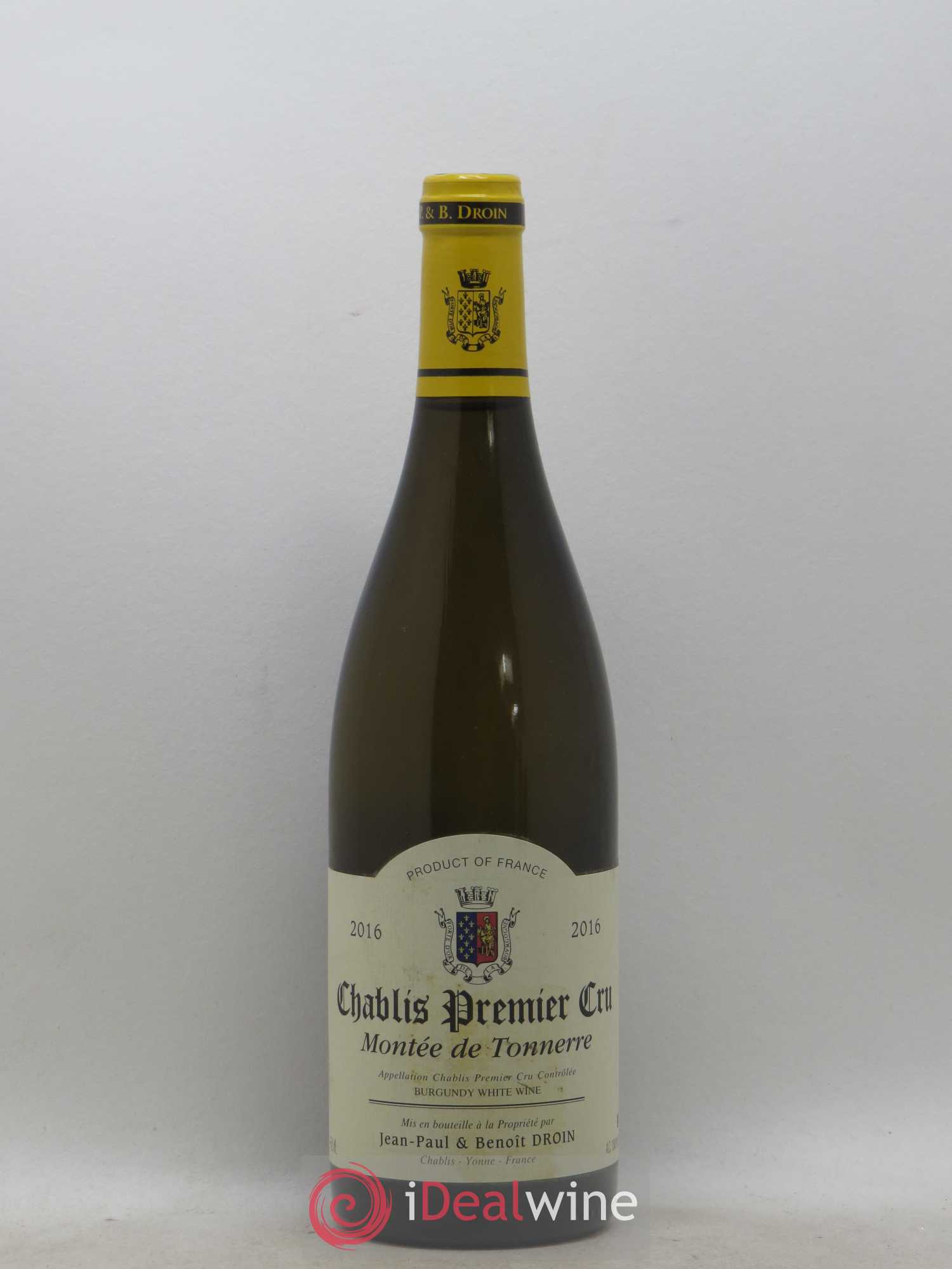 Chablis 1er Cru Montée de Tonnerre Jean-Paul & Benoît Droin (Domaine) 2016 - Lot de 1 bouteille - 0