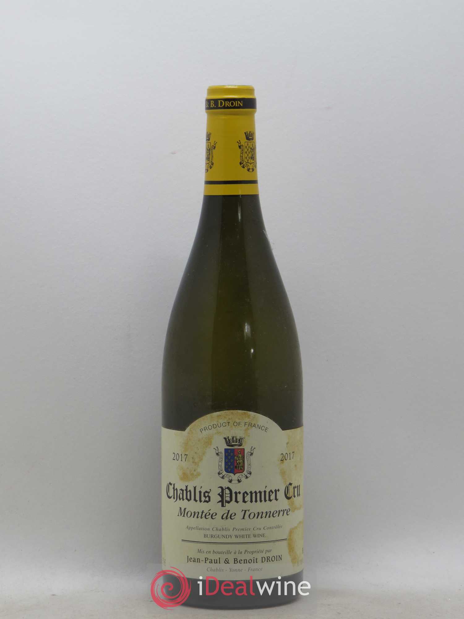 Chablis 1er Cru Montée de Tonnerre Jean-Paul & Benoît Droin (Domaine) 2017 - Lot de 1 bouteille - 0