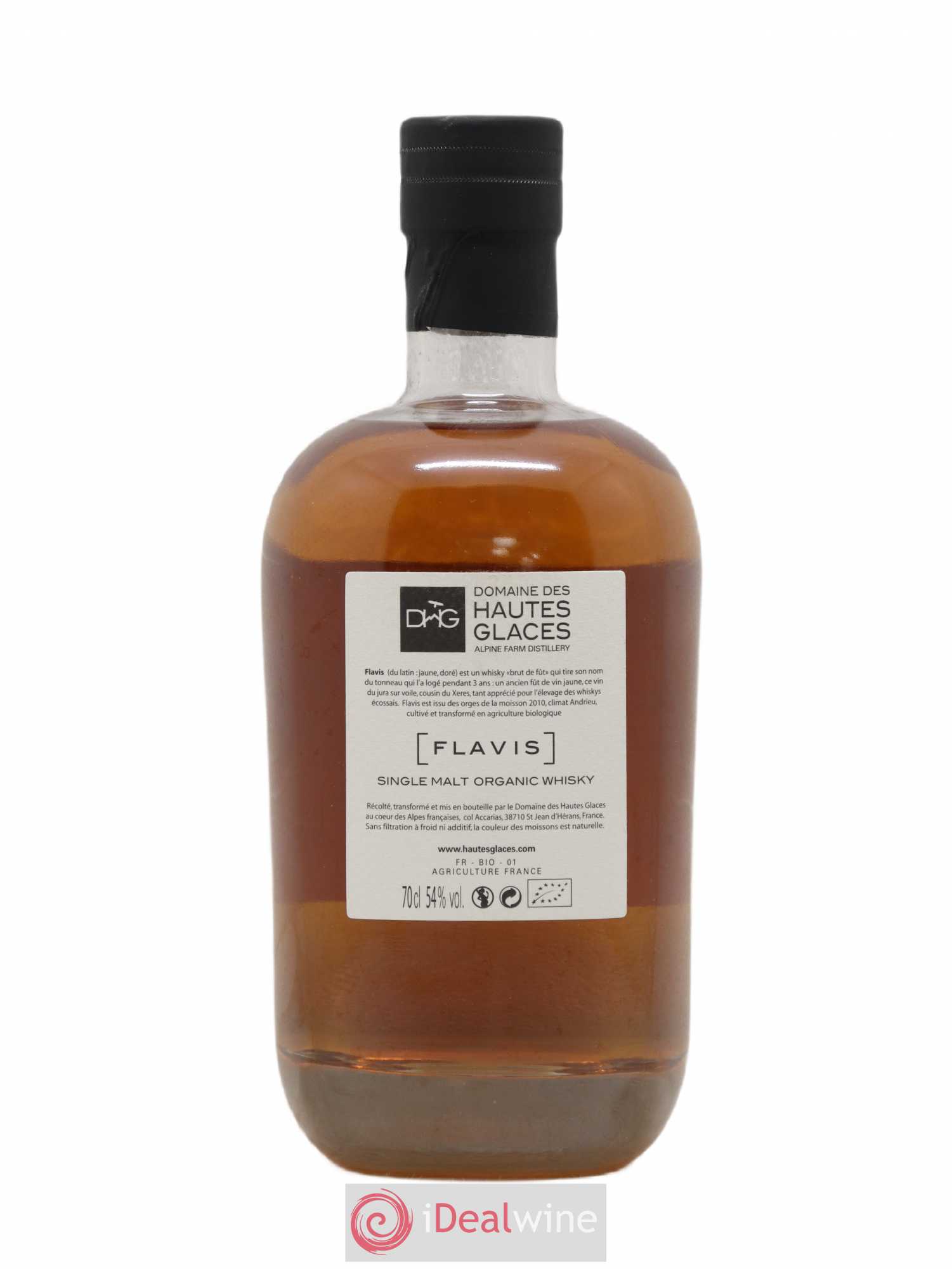 Whisky Domaine des Hautes Glaces Flavis Brut de fut 54° - Lot de 1 bouteille - 1