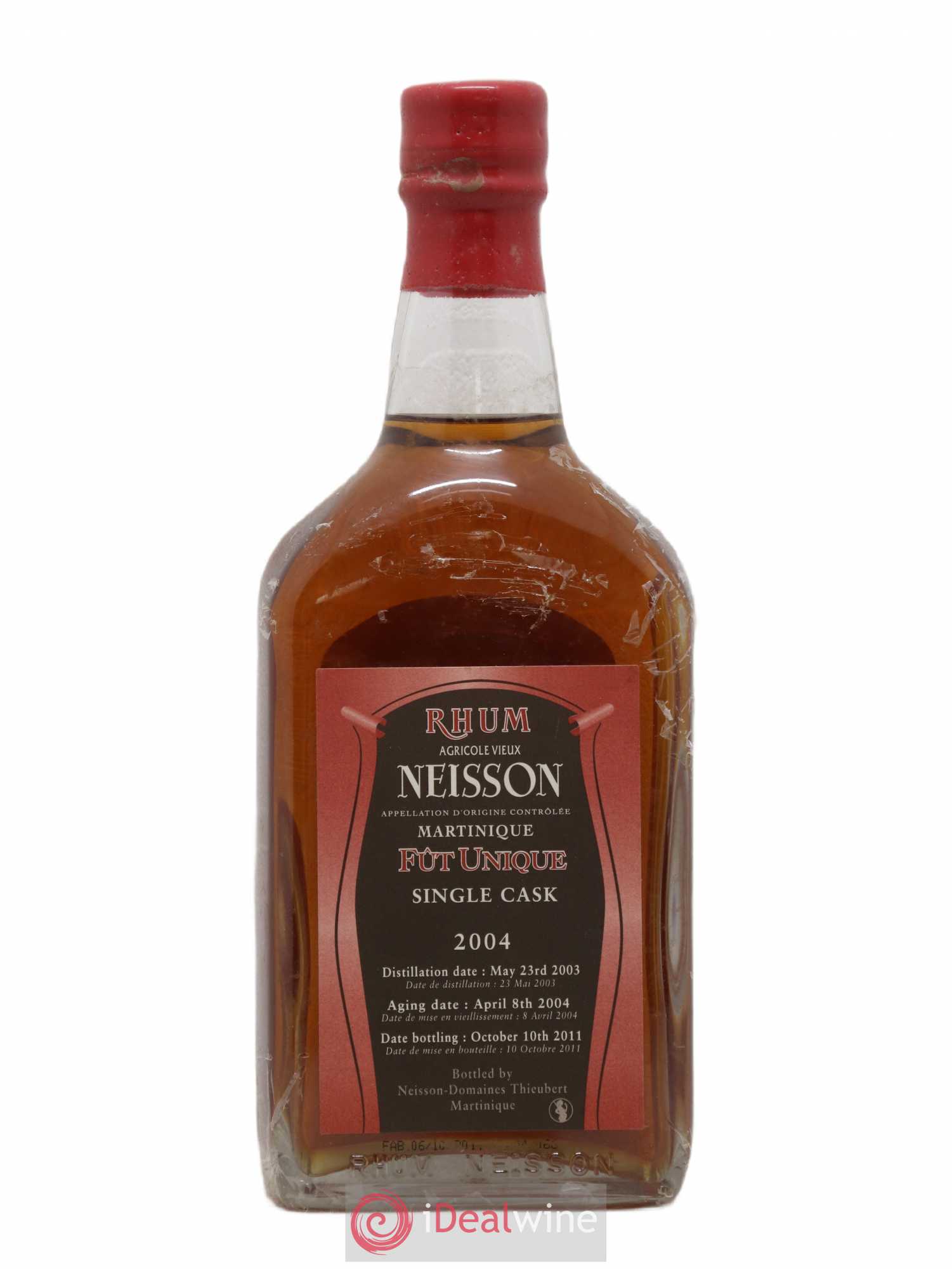 Rhum Neisson Millésimé Fut Unique distillé en 2003 embouteillé en 2011 42,7° 2004 - Lot de 1 bouteille - 1
