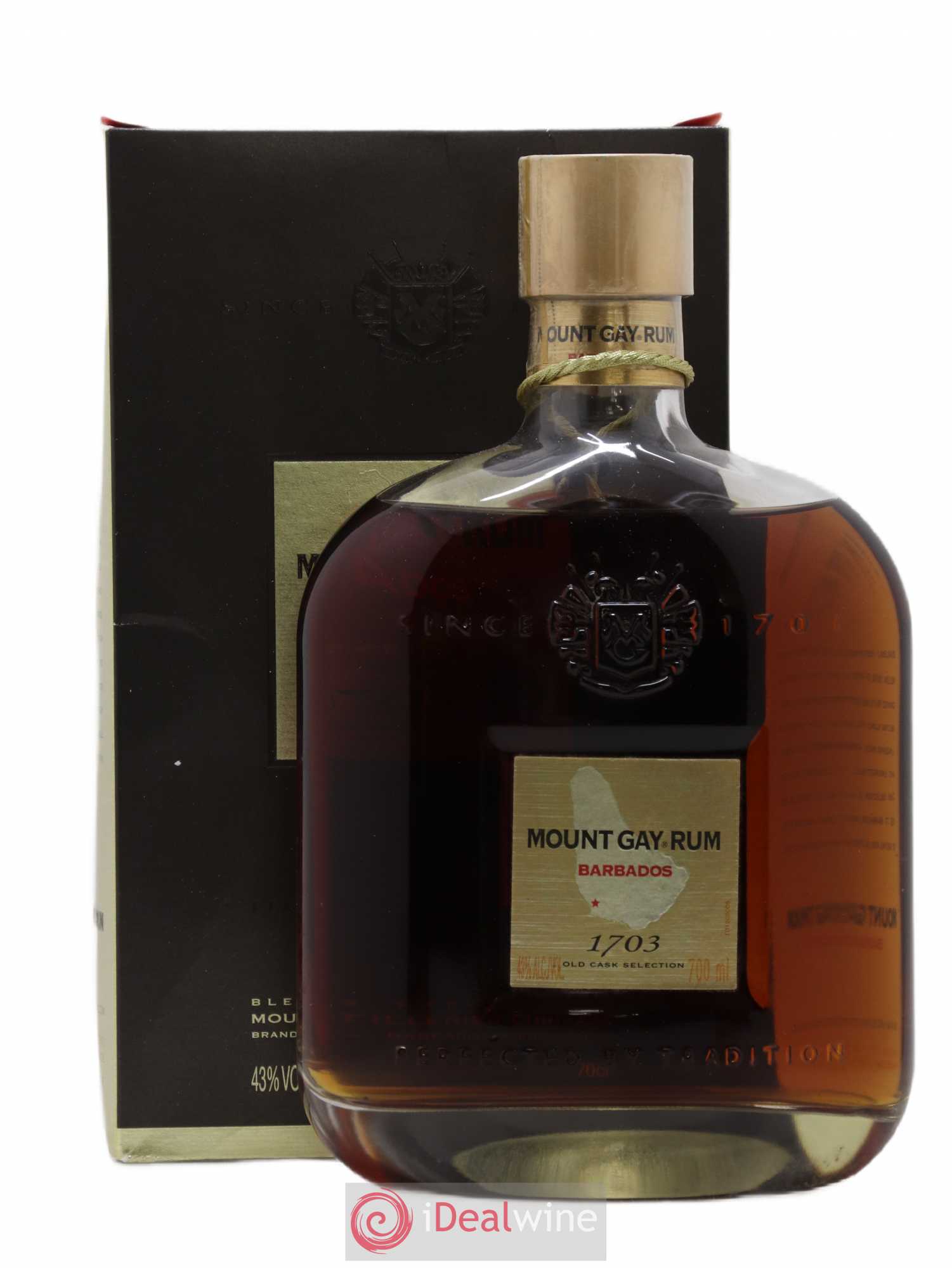 Rhum Barbade Mount Gay Old Cask Selection 1703 43° - Lot de 1 bouteille - 2