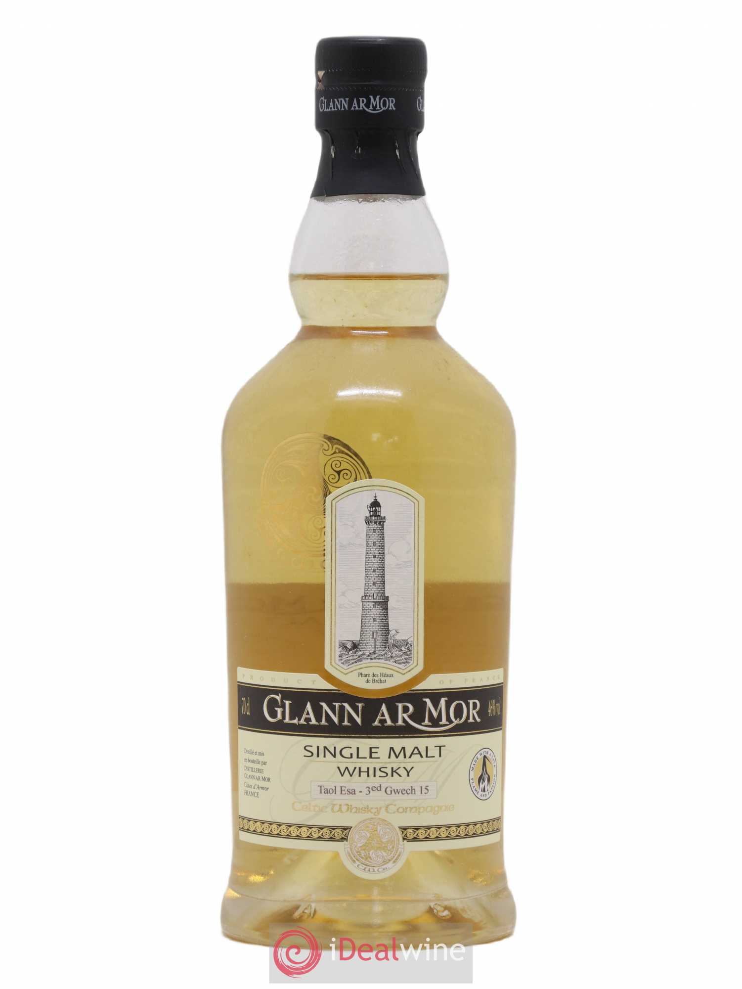 Whisky Whisky Glann Armor Single Malt Taol Esa 3ed Gwech 15 46° - Posten von 1 Flasche - 0