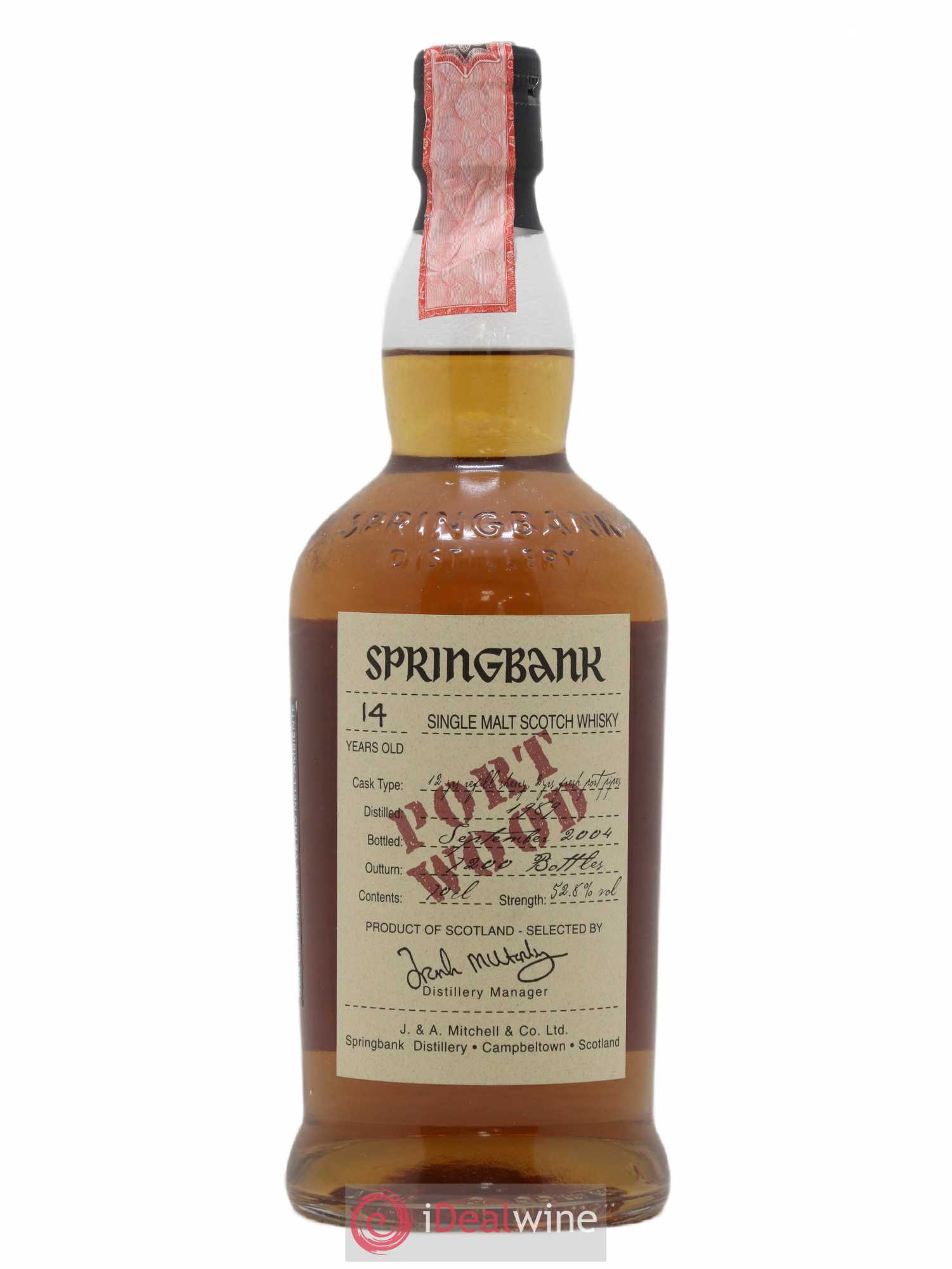 Whisky Springbank Single Malt Port Wood 14 ans Mitchell 52,8° Bottled in 2004 1989 - Posten von 1 Flasche - 0