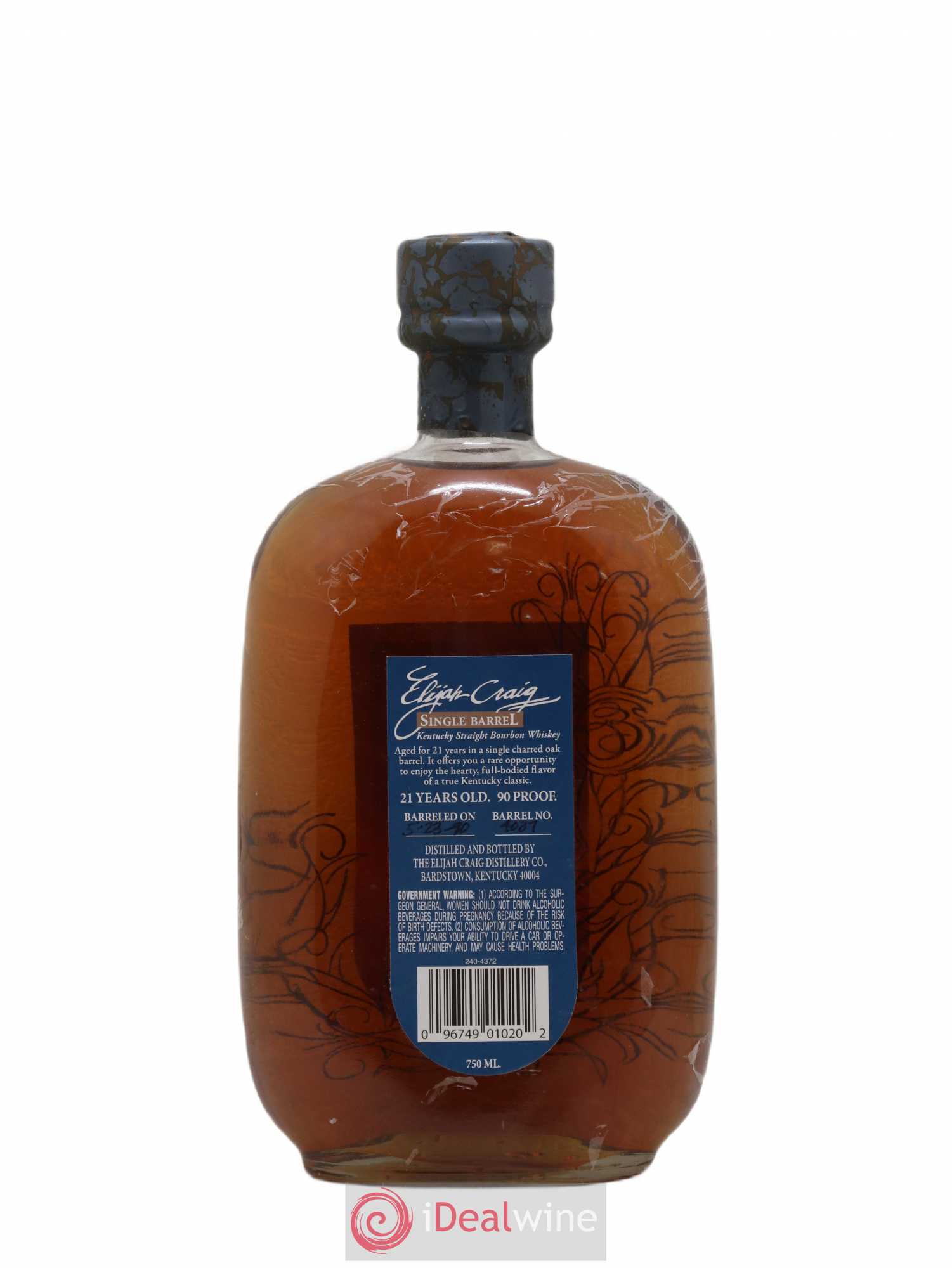 Whisky Elijah Craig 21 Years old single barrel 45° - Posten von 1 Flasche - 1