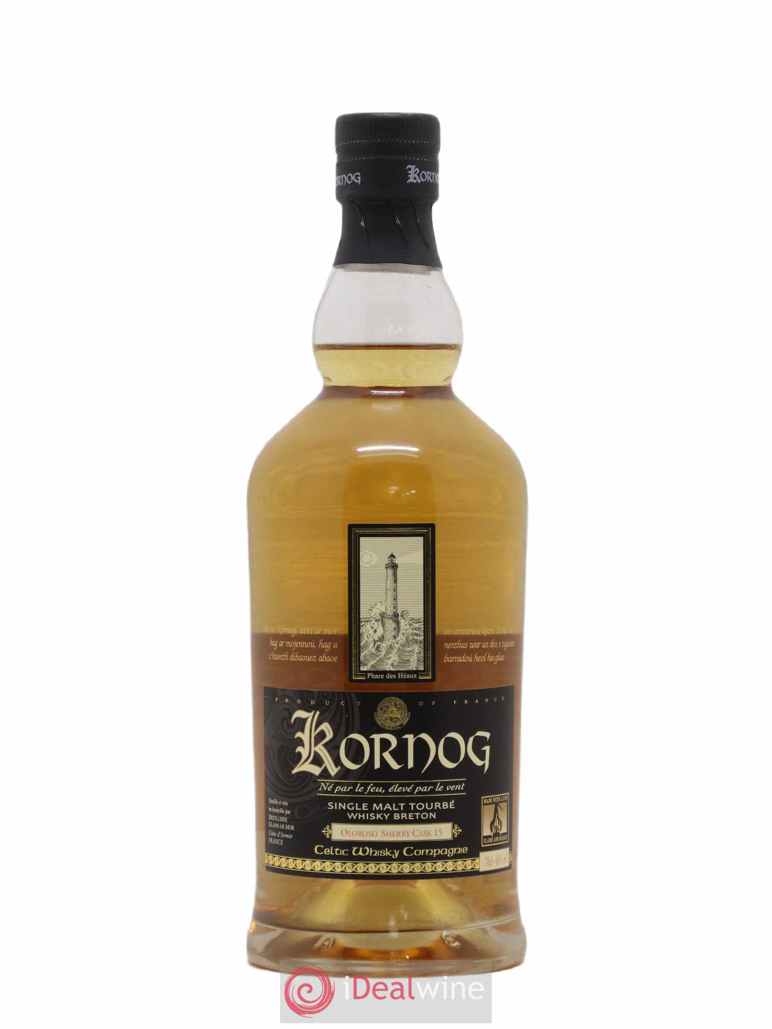 Whisky Kornog Oloroso Sherry Cask Single Malt Tourbé 46° 2015 - Posten von 1 Flasche - 0