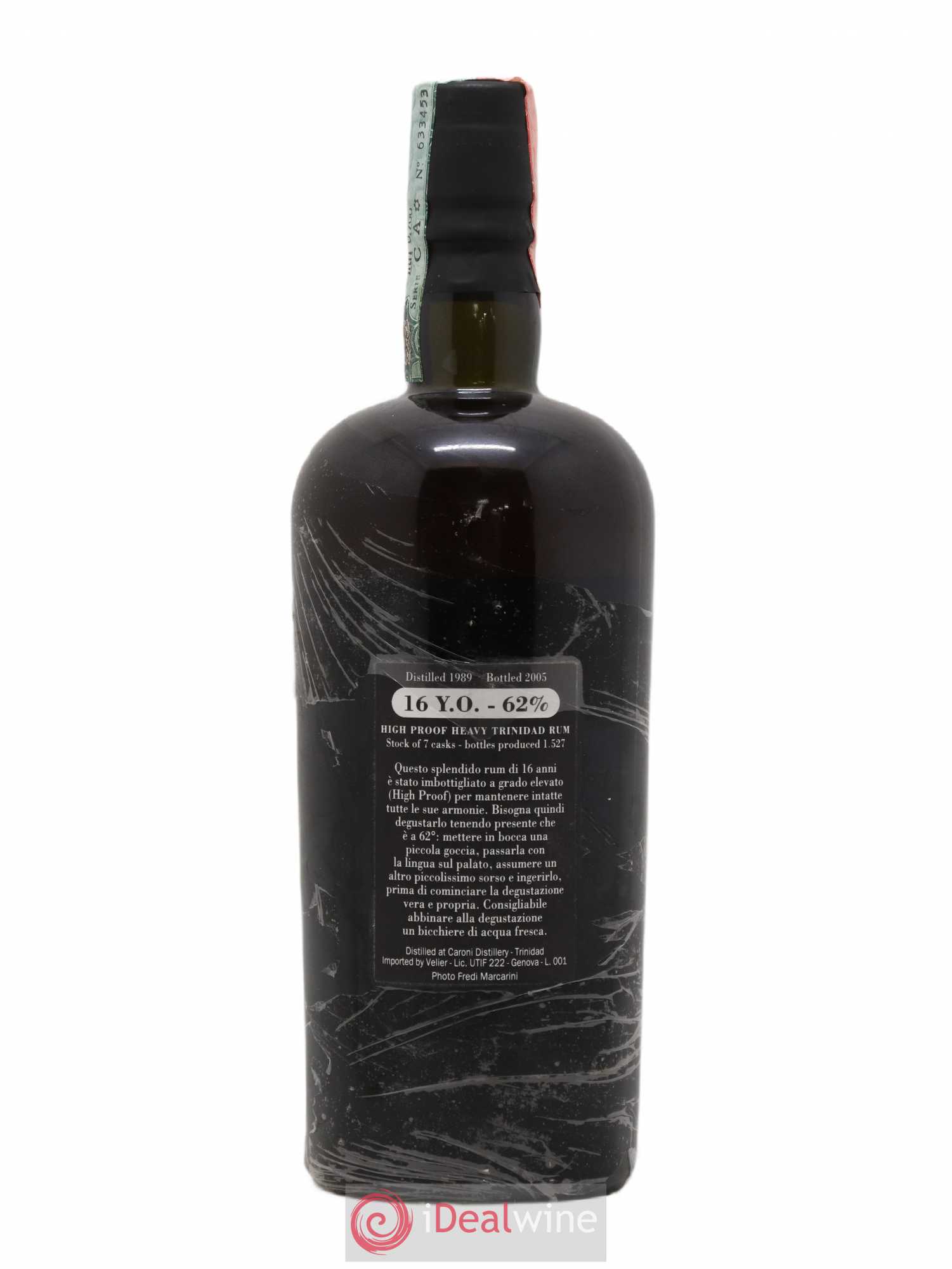 Rhum Caroni Full Proof Heavy Rum 16 ans d'âge 62° Bottled in 2005 1989 - Posten von 1 Flasche - 1
