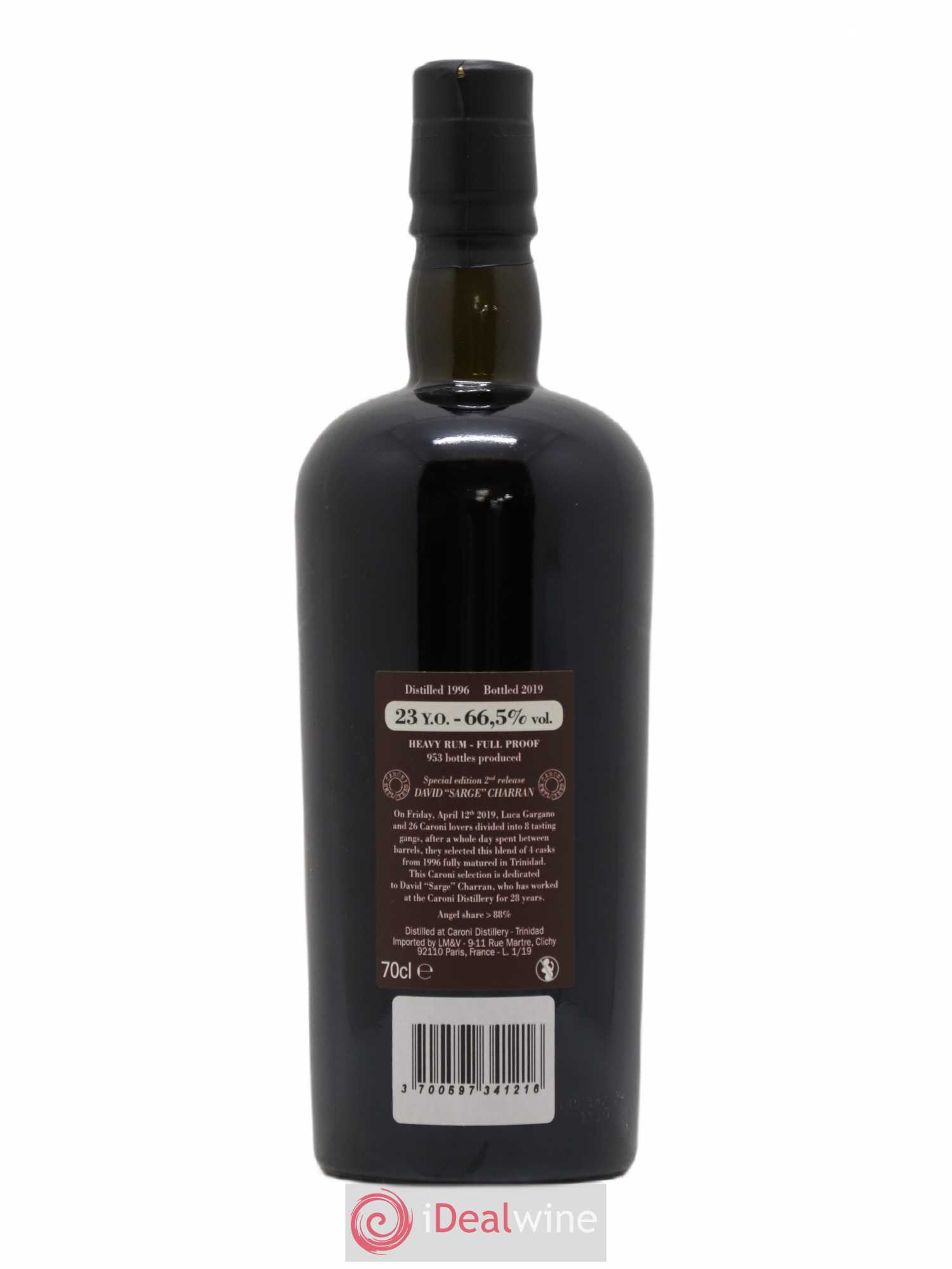 Caroni 23 years 1996 Velier Special Edition David Sarge Charran 2nd Release - One of 953 - bottled 2019 Employee Serie Full Proof - Lot de 1 bouteille - 1