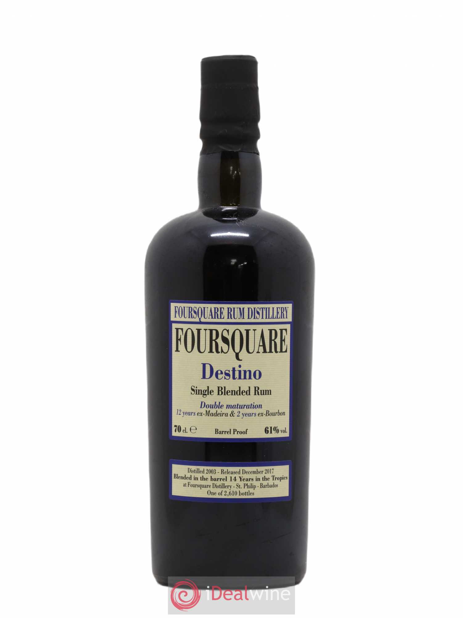 Foursquare 14 years 2003 Velier Destino Double Maturation - One of 2610 - bottled 2017 Barrel Proof - Lot de 1 bouteille - 0
