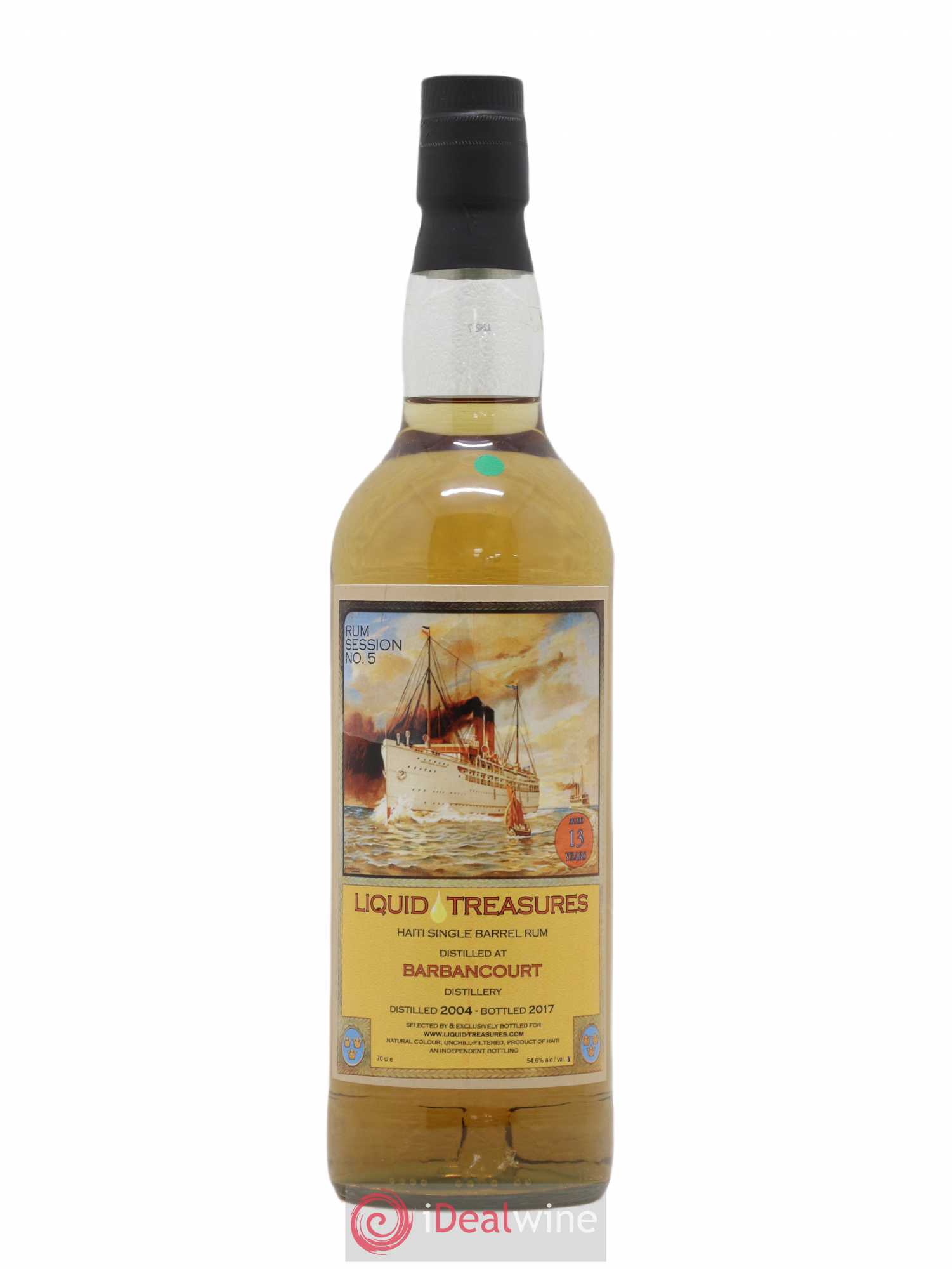 Rhum Liquid Treasure Haiti Single Barrel Rum Barbancourt 2004-2017 54,6° 2004 - Lotto di 1 bottiglia - 0