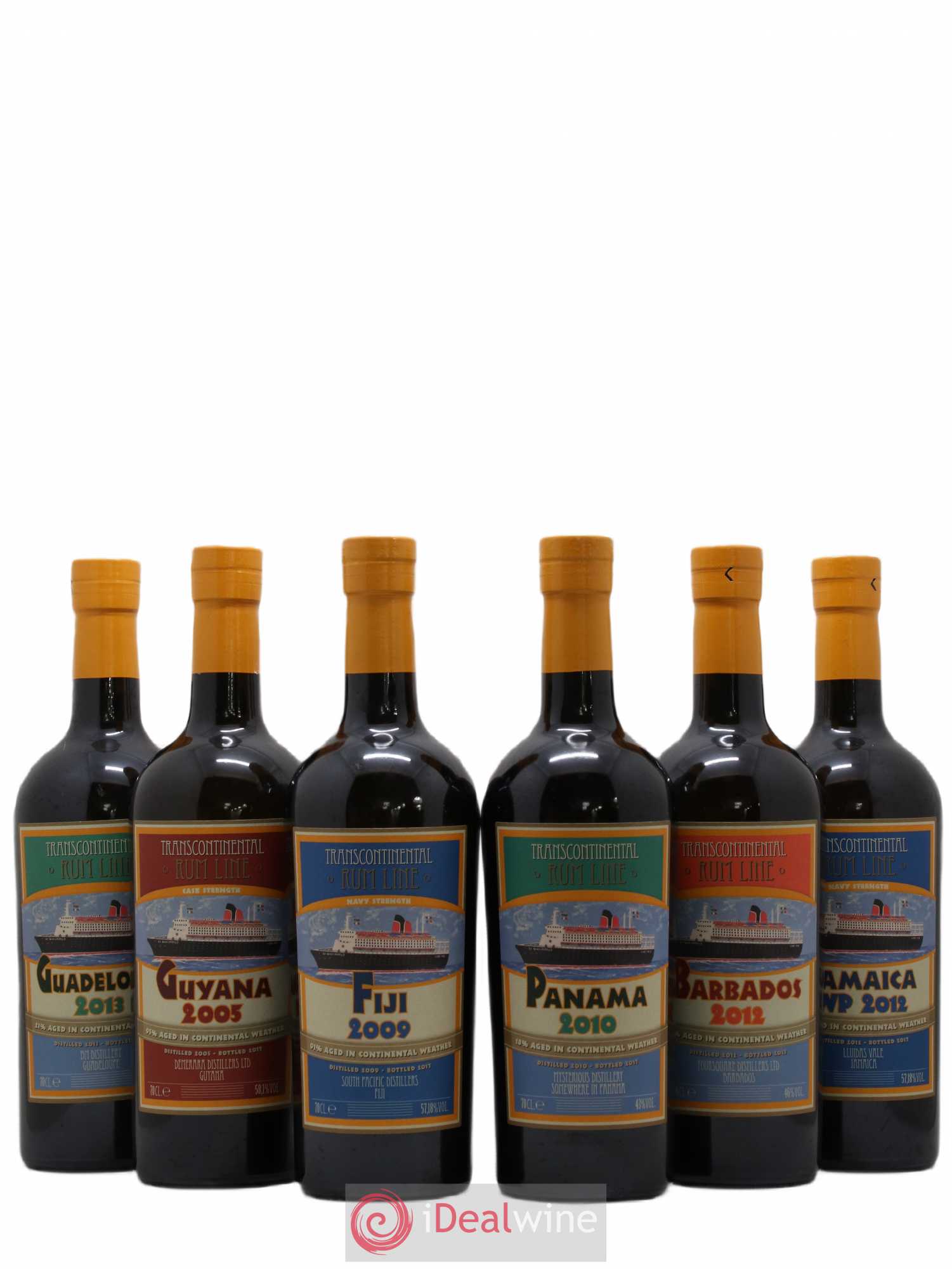 Rhum Rum Line Transcontinental - Lot of 6 bottles - 0