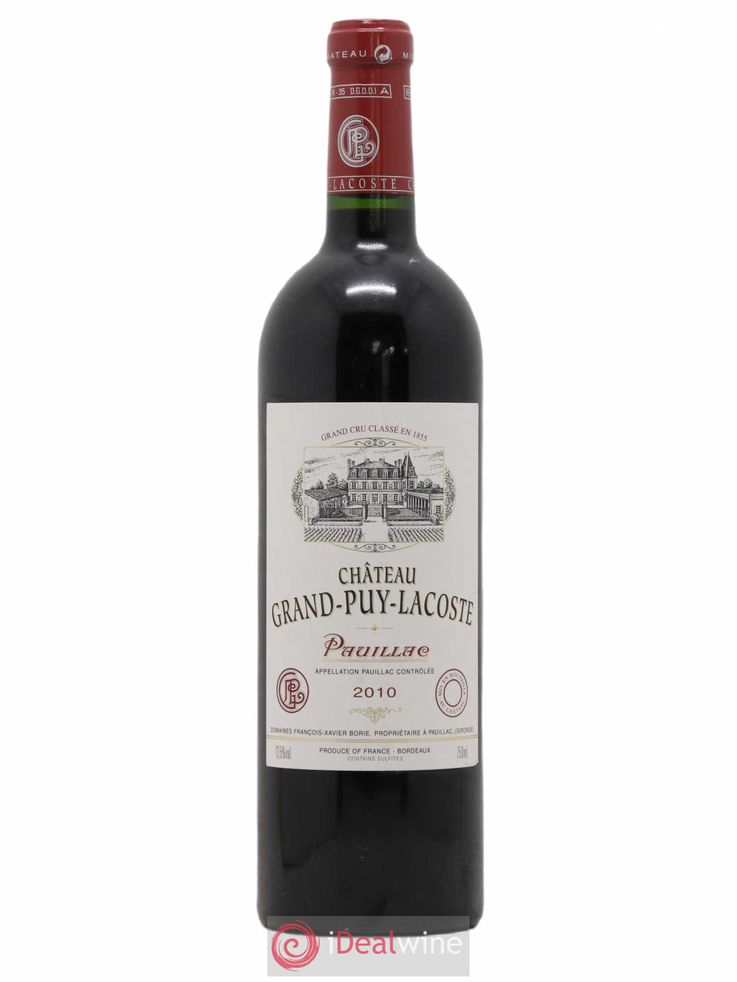 Château Grand Puy Lacoste 5ème Grand Cru Classé 2010 - Lot de 1 bouteille - 0