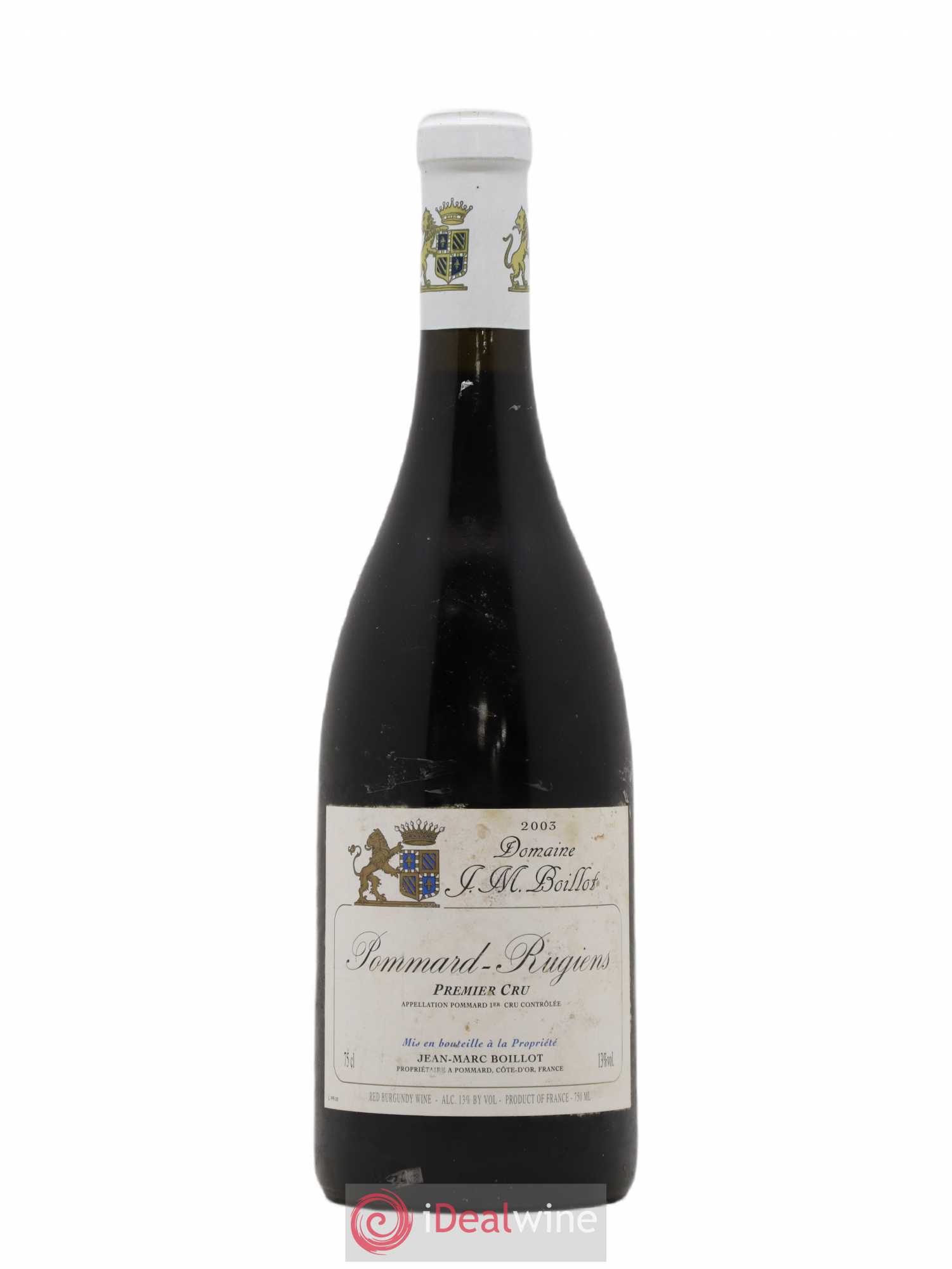 Pommard 1er Cru Rugiens Jean-Marc Boillot 2003 - Lot de 1 bouteille - 0