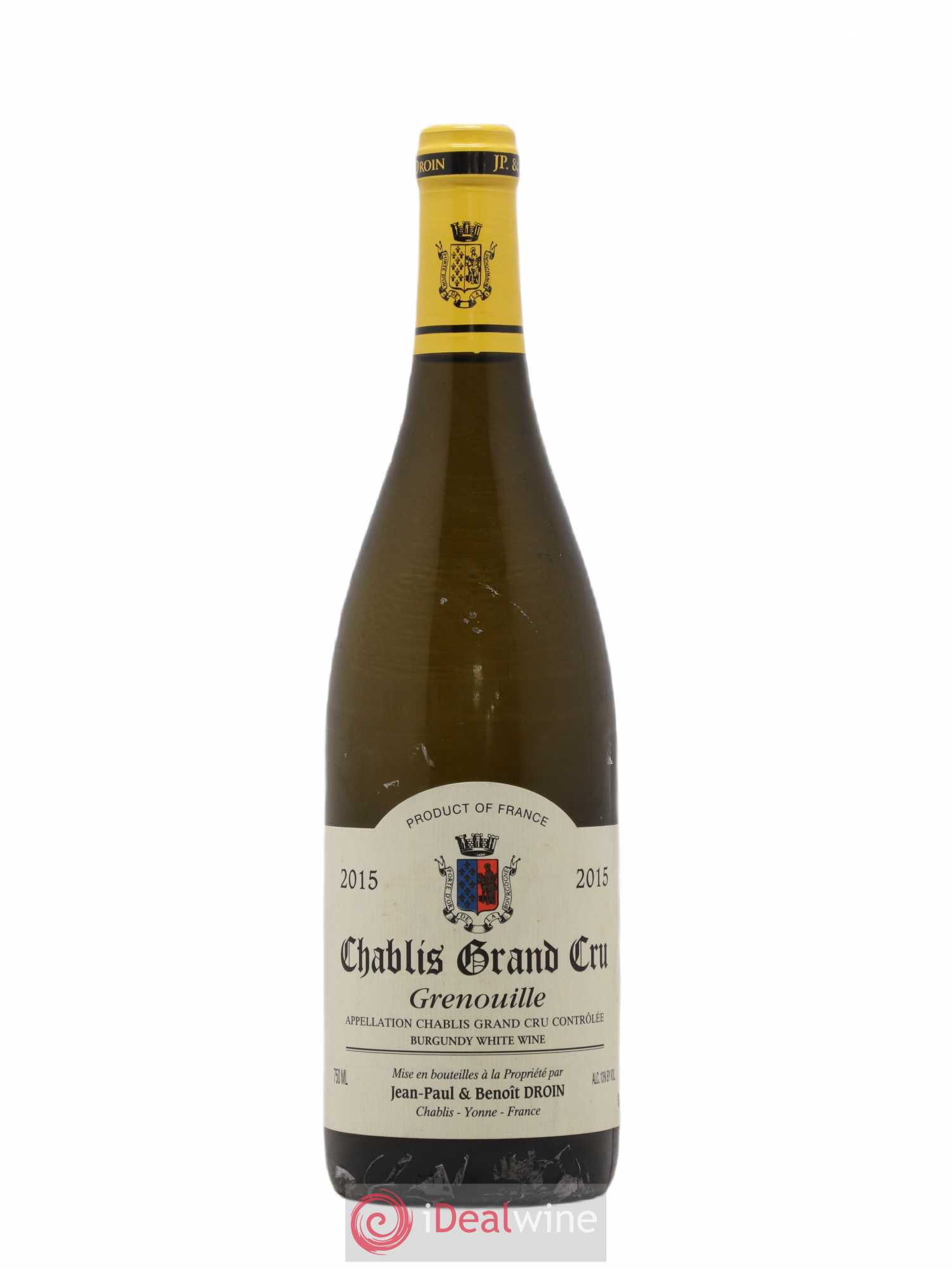 Chablis Grand Cru Grenouilles Jean-Paul & Benoît Droin (Domaine) 2015 - Lot de 1 bouteille - 0