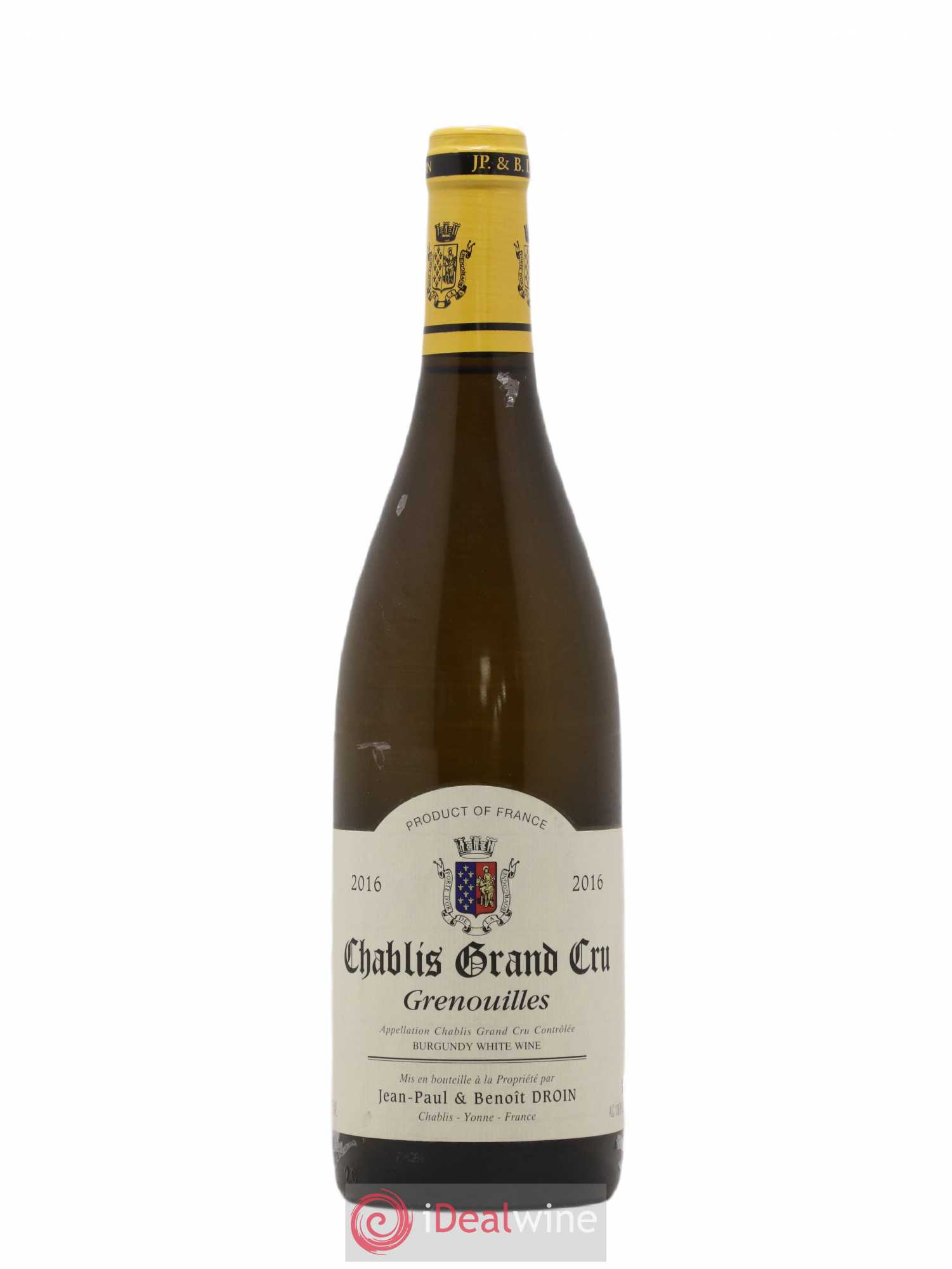 Chablis Grand Cru Grenouilles Jean-Paul & Benoît Droin (Domaine) 2016 - Lot de 1 bouteille - 0