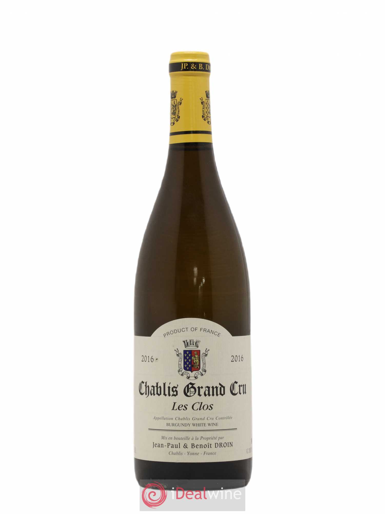 Chablis Grand Cru Les Clos Jean-Paul & Benoît Droin (Domaine) 2016 - Lot de 1 bouteille - 0
