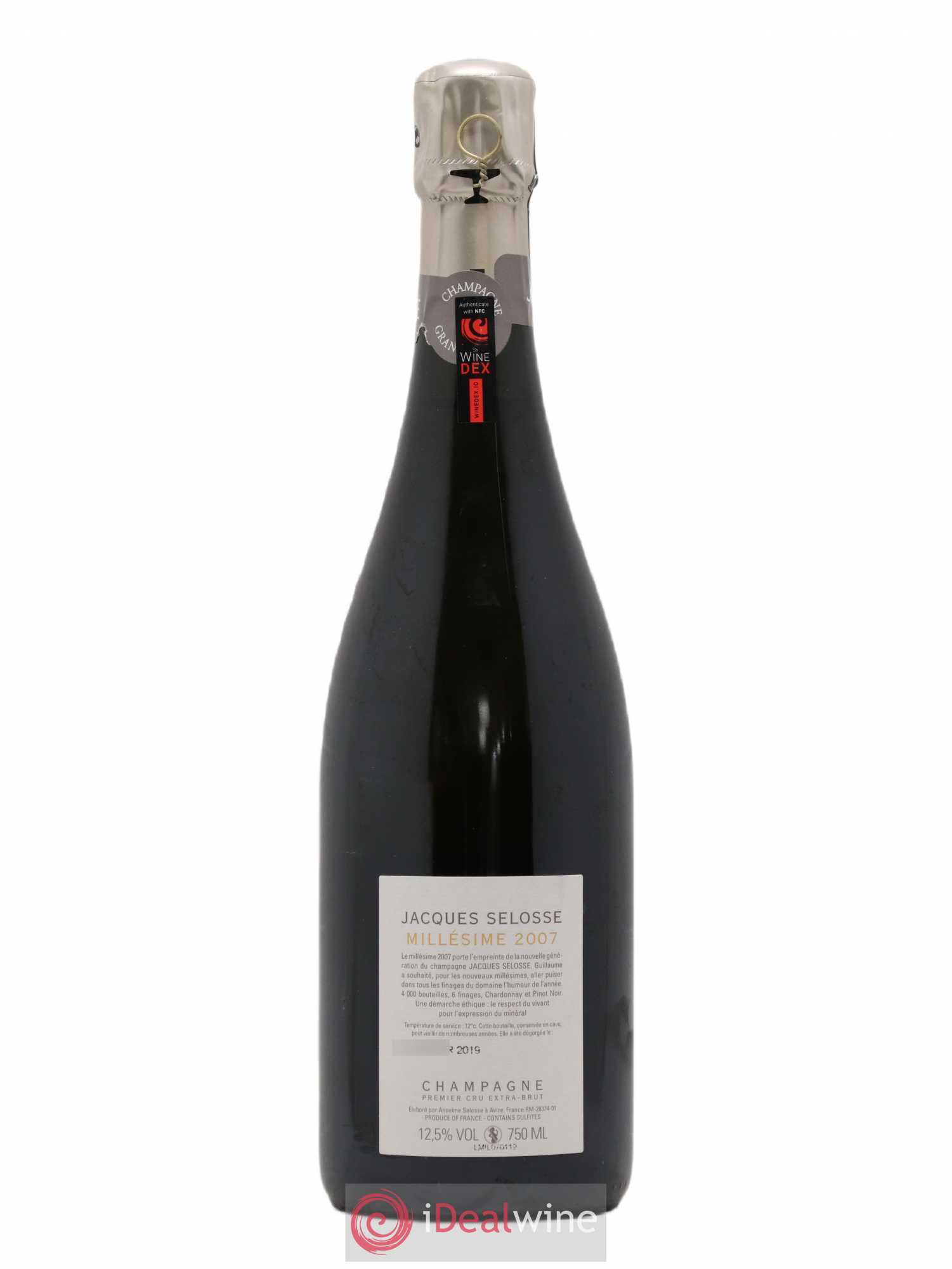 Blanc de Blancs Grand Cru Extra-Brut Jacques Selosse 2007 - Lot de 1 bouteille - 1