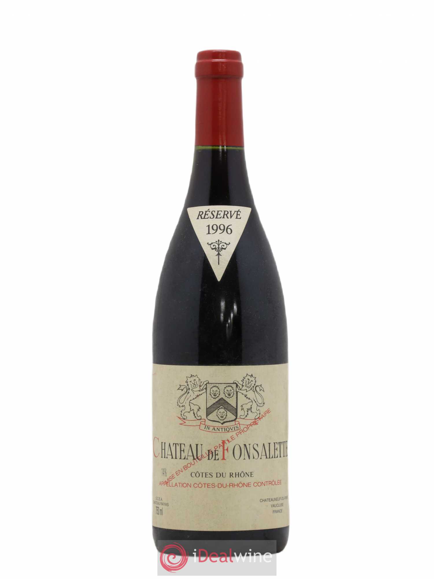 Côtes-du-Rhône Château de Fonsalette Emmanuel Reynaud (sans prix de réserve) 1996 - Lot de 1 bouteille - 0