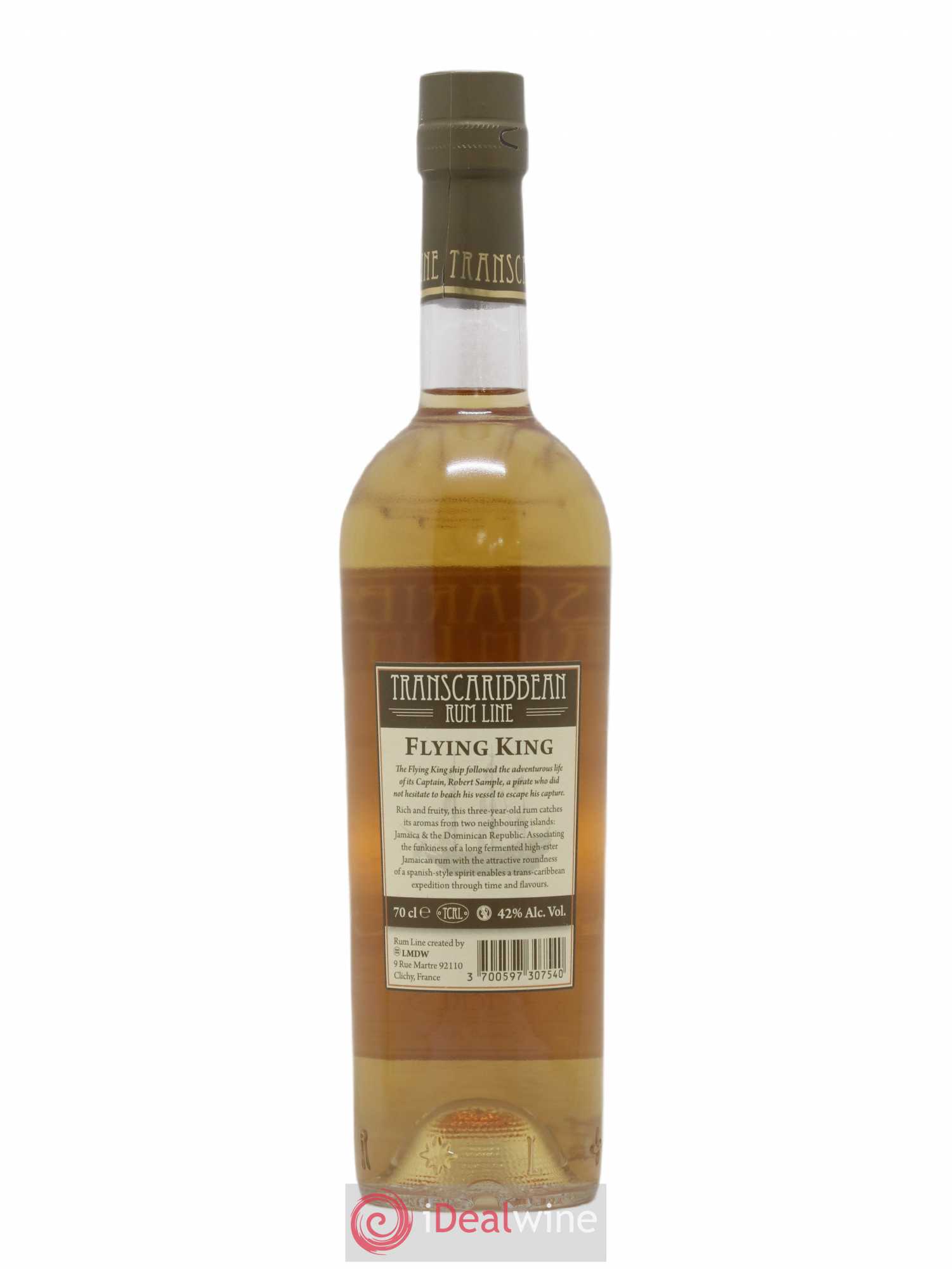 Rhum Transcaribbean Line Flying King Thress Years Small Batch 42° - Lotto di 1 bottiglia - 1