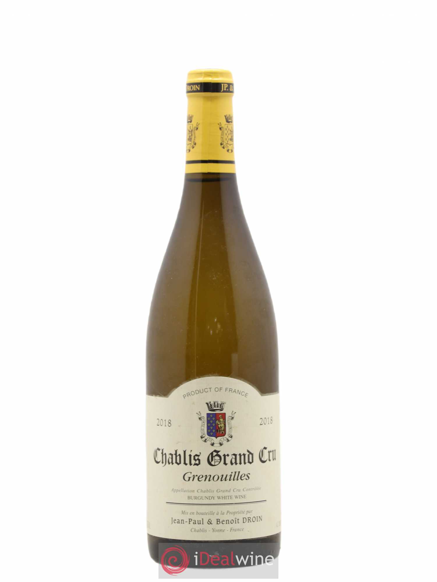 Chablis Grand Cru Grenouilles Jean-Paul & Benoît Droin (Domaine) 2018 - Lot de 1 bouteille - 0