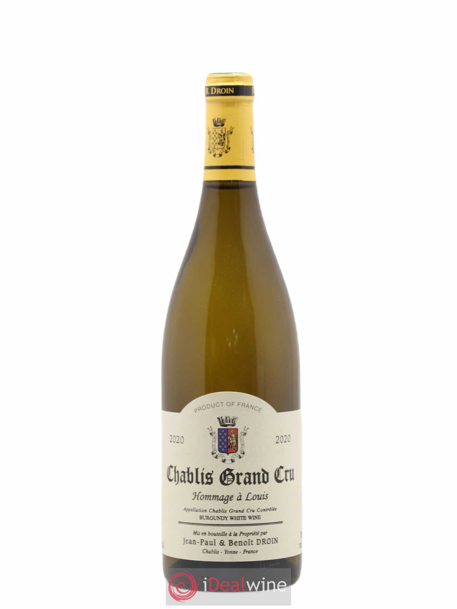 Chablis Grand Cru Hommage à Louis Jean-Paul & Benoît Droin (Domaine) 2020 - Lot de 1 bouteille - 0