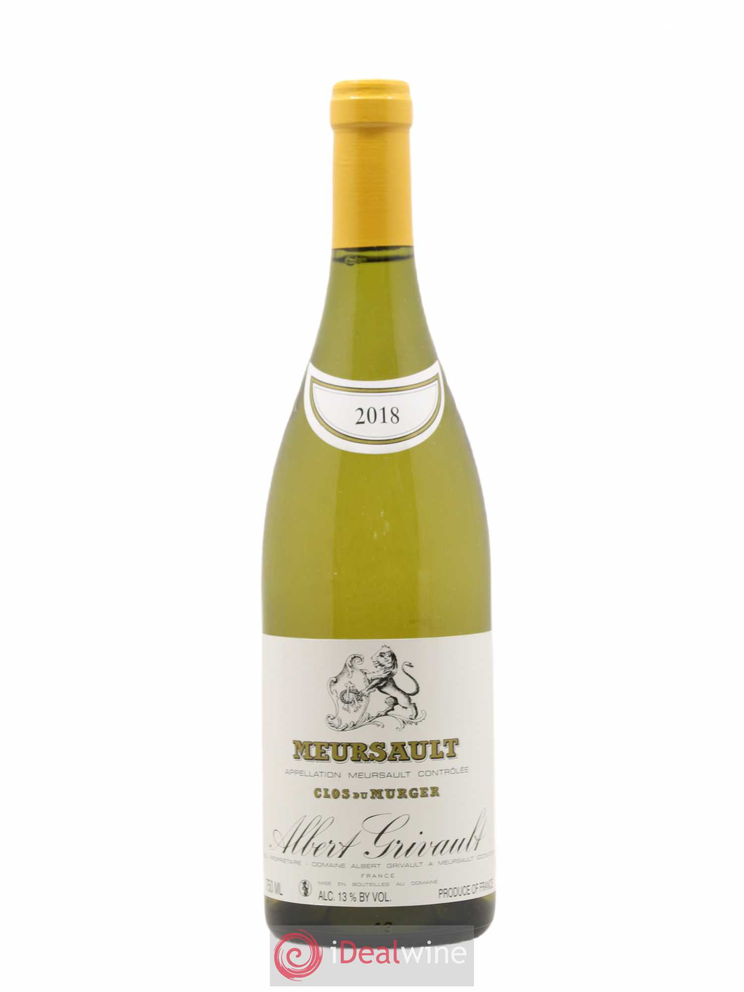 Meursault Clos du Murger Albert Grivault 2018 - Lot de 1 bouteille - 0