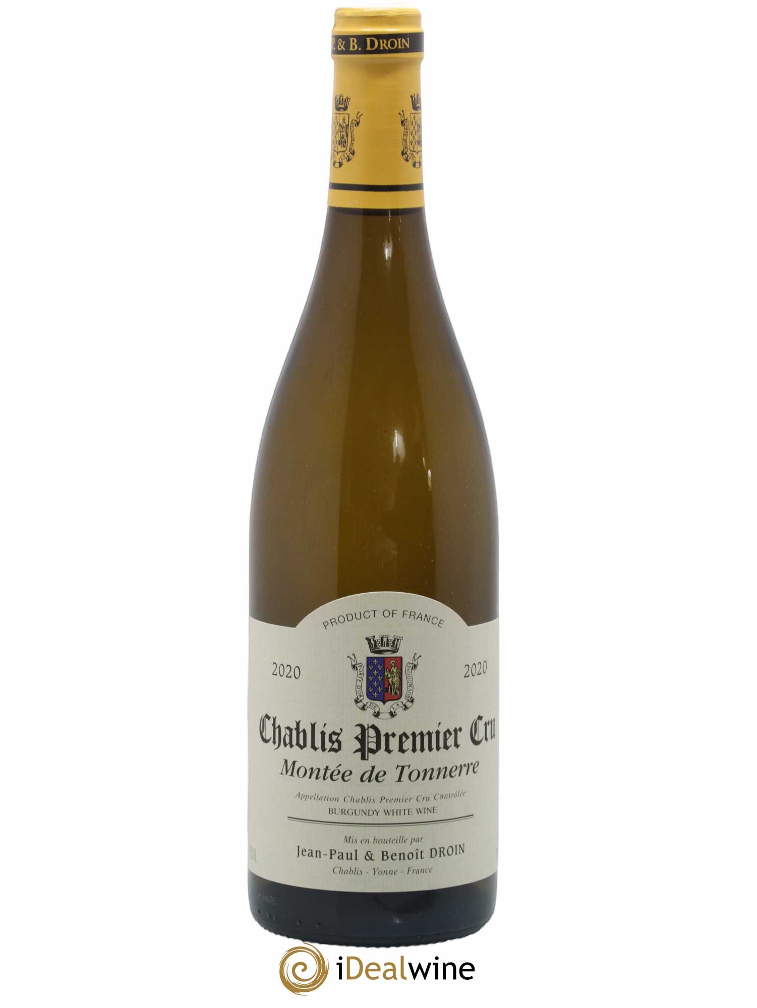 Chablis 1er Cru Montée de Tonnerre Jean-Paul & Benoît Droin (Domaine) 2020 - Lot de 1 bouteille - 0