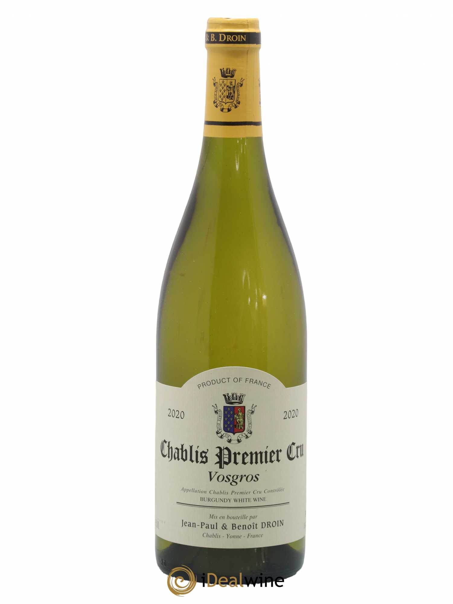 Chablis 1er Cru Vosgros Jean-Paul & Benoît Droin (Domaine) 2020 - Lot de 1 bouteille - 0