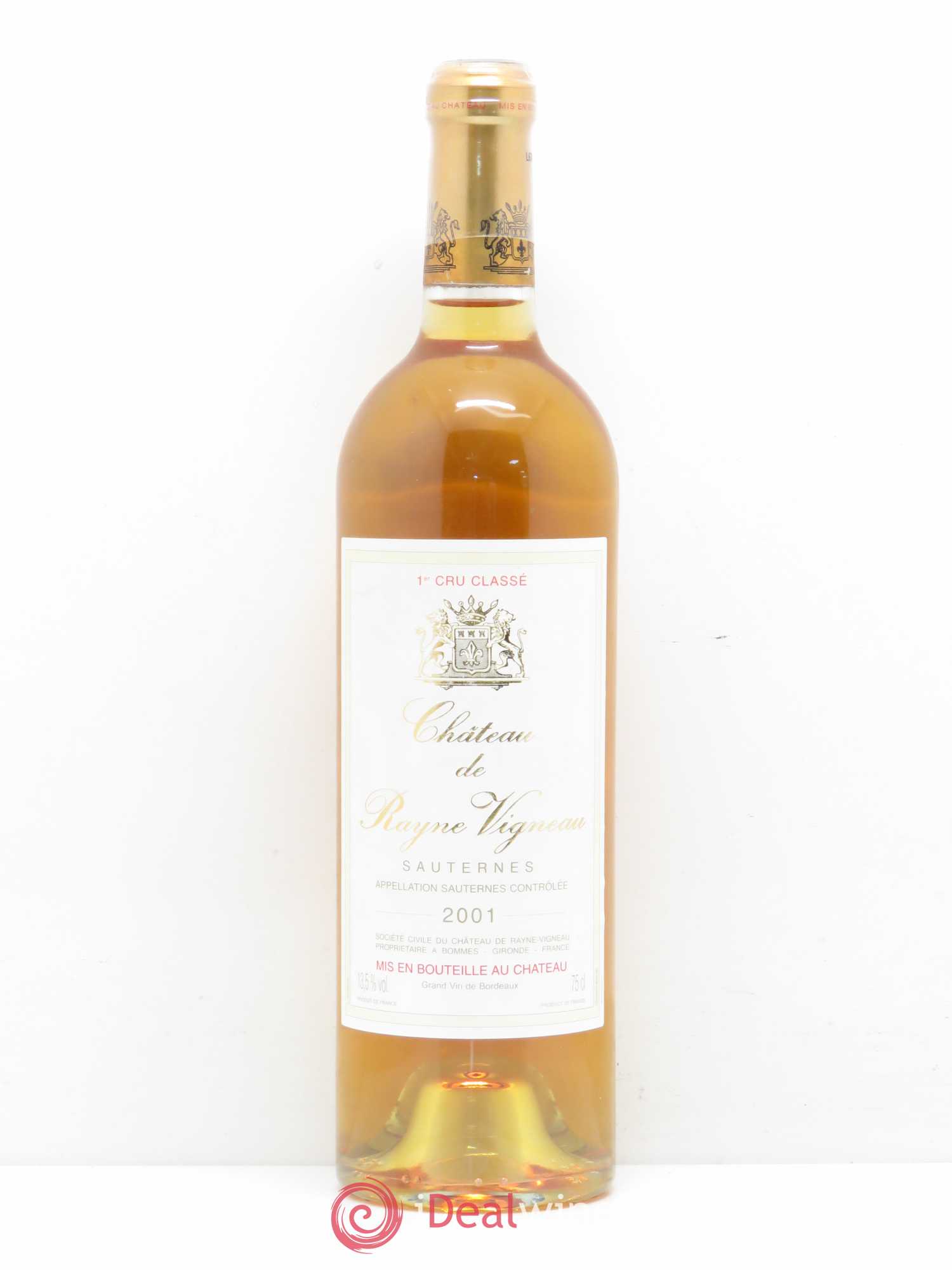 Château de Rayne Vigneau 1er Grand Cru Classé 2001 - Lotto di 1 bottiglia - 0