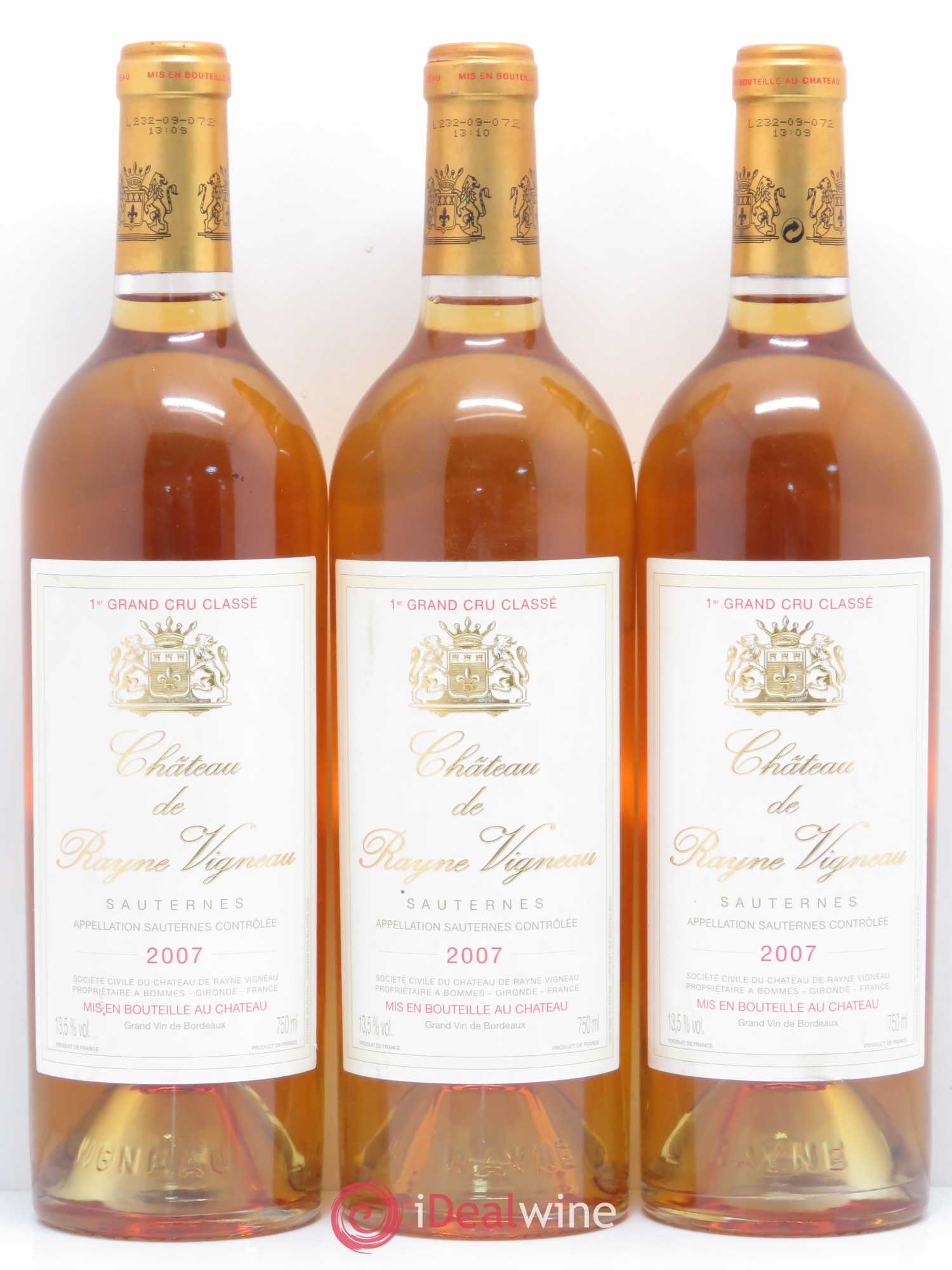 Château de Rayne Vigneau 1er Grand Cru Classé 2007 - Lotto di 6 bottiglie - 2