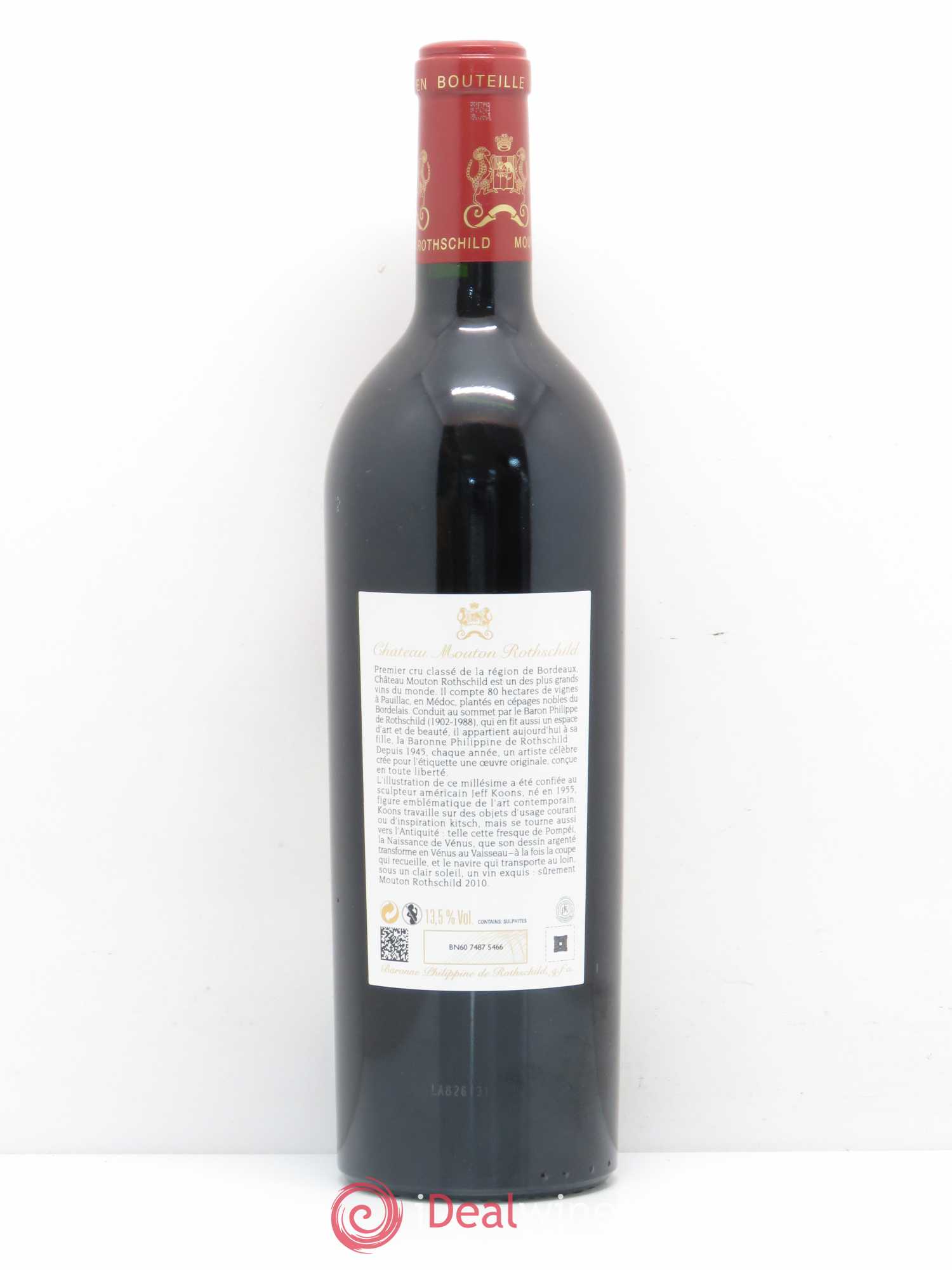 Château Mouton Rothschild 1er Grand Cru Classé 2010 - Lot de 1 bouteille - 1