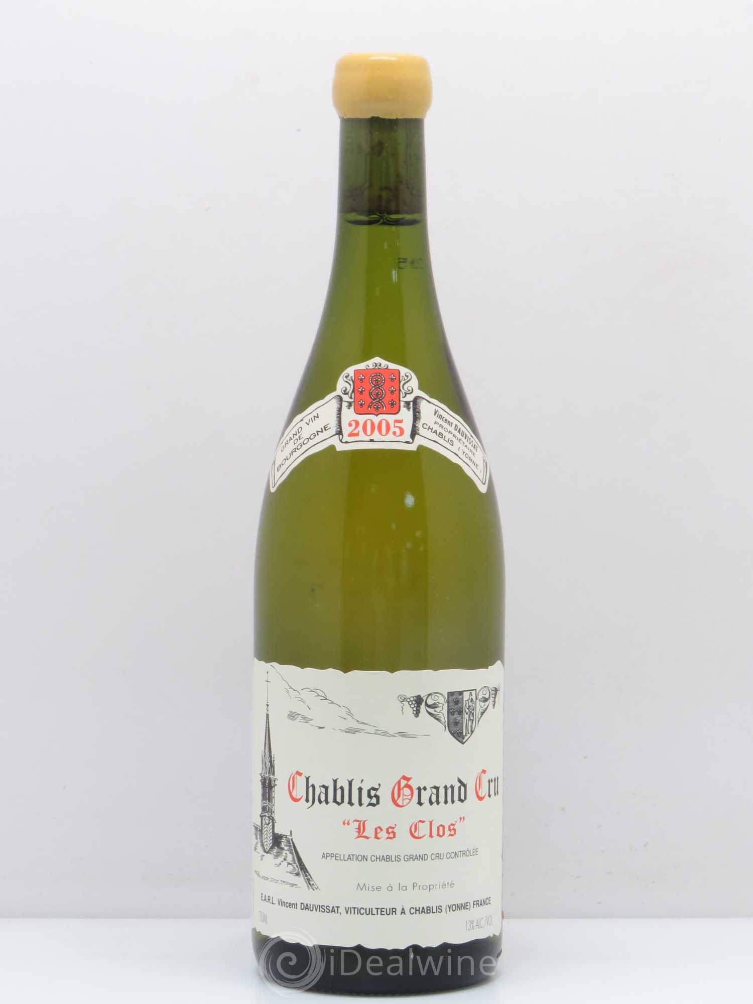 Chablis Grand Cru Les Clos Vincent Dauvissat (Domaine) 2005 - Lot de 1 bouteille - 0