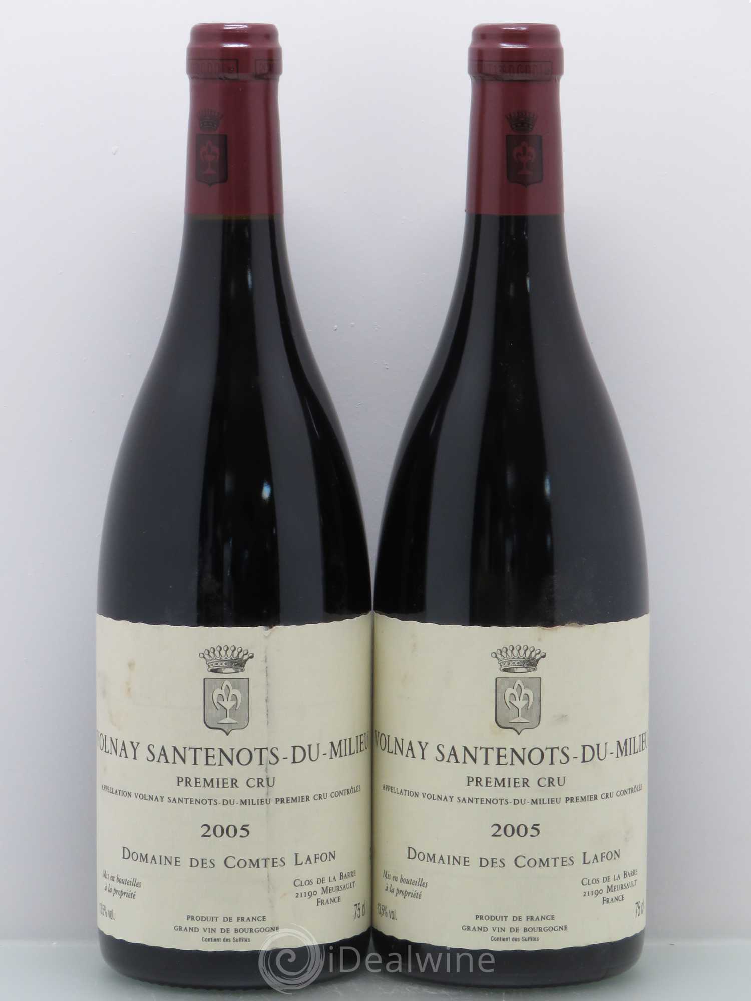 Volnay 1er Cru Santenots du Milieu Comtes Lafon (Domaine des) 2005 - Lot de 2 bouteilles - 0