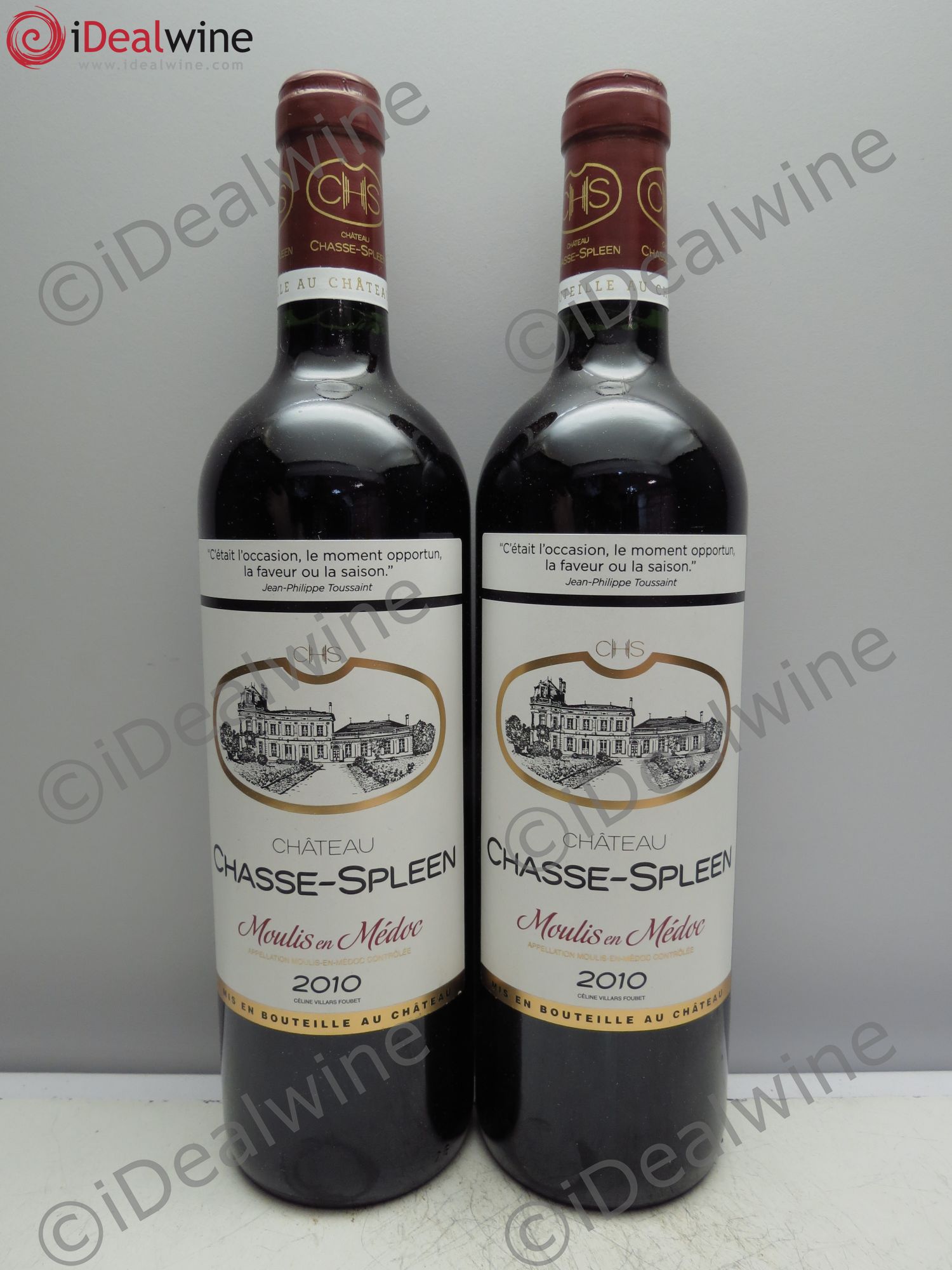Château Chasse Spleen 2010 - Lot de 2 bouteilles - 0