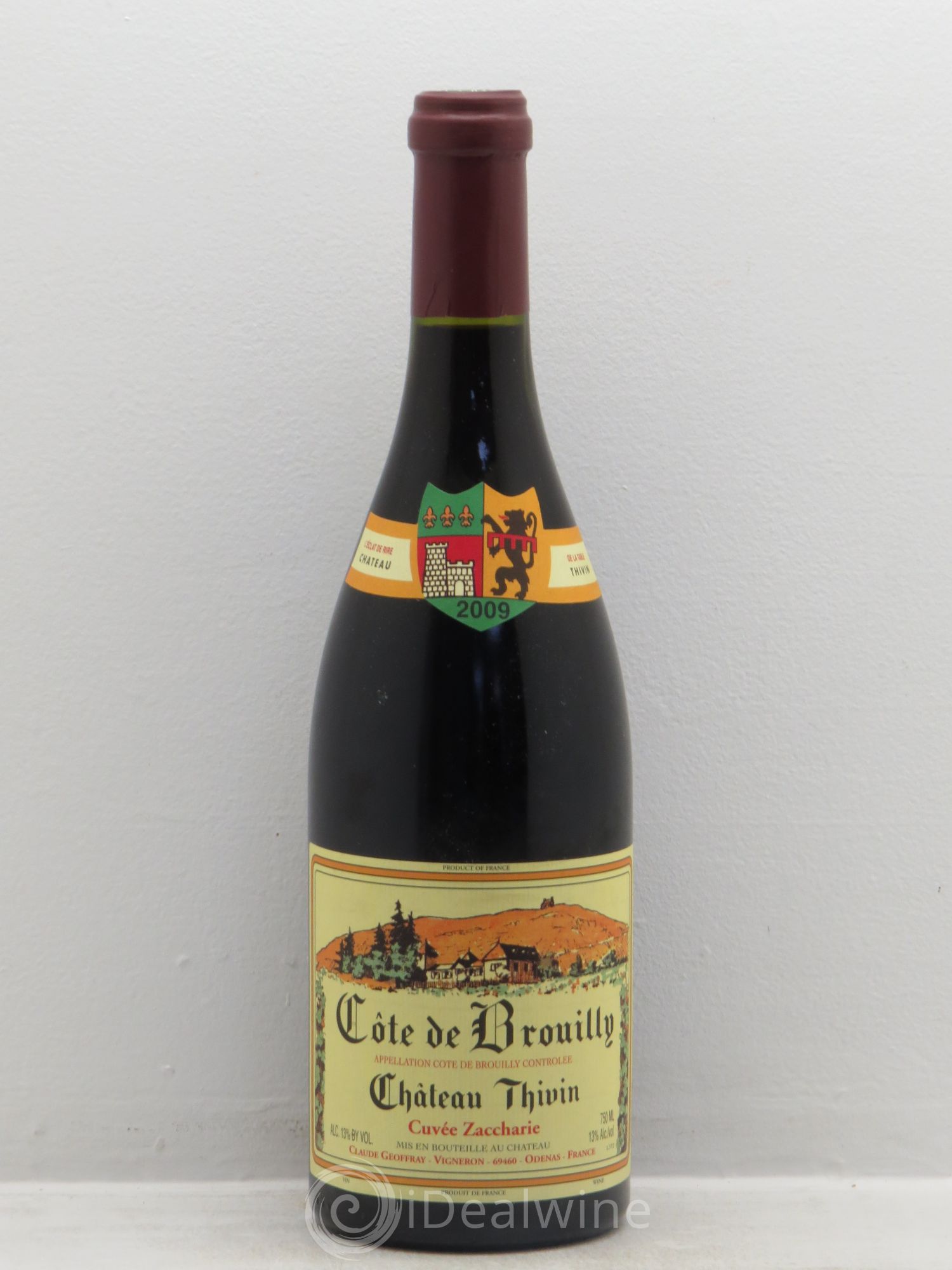 Côte de Brouilly Cuvée Zaccharie Château Thivin (sans prix de réserve) 2009 - Lot de 1 bouteille - 0