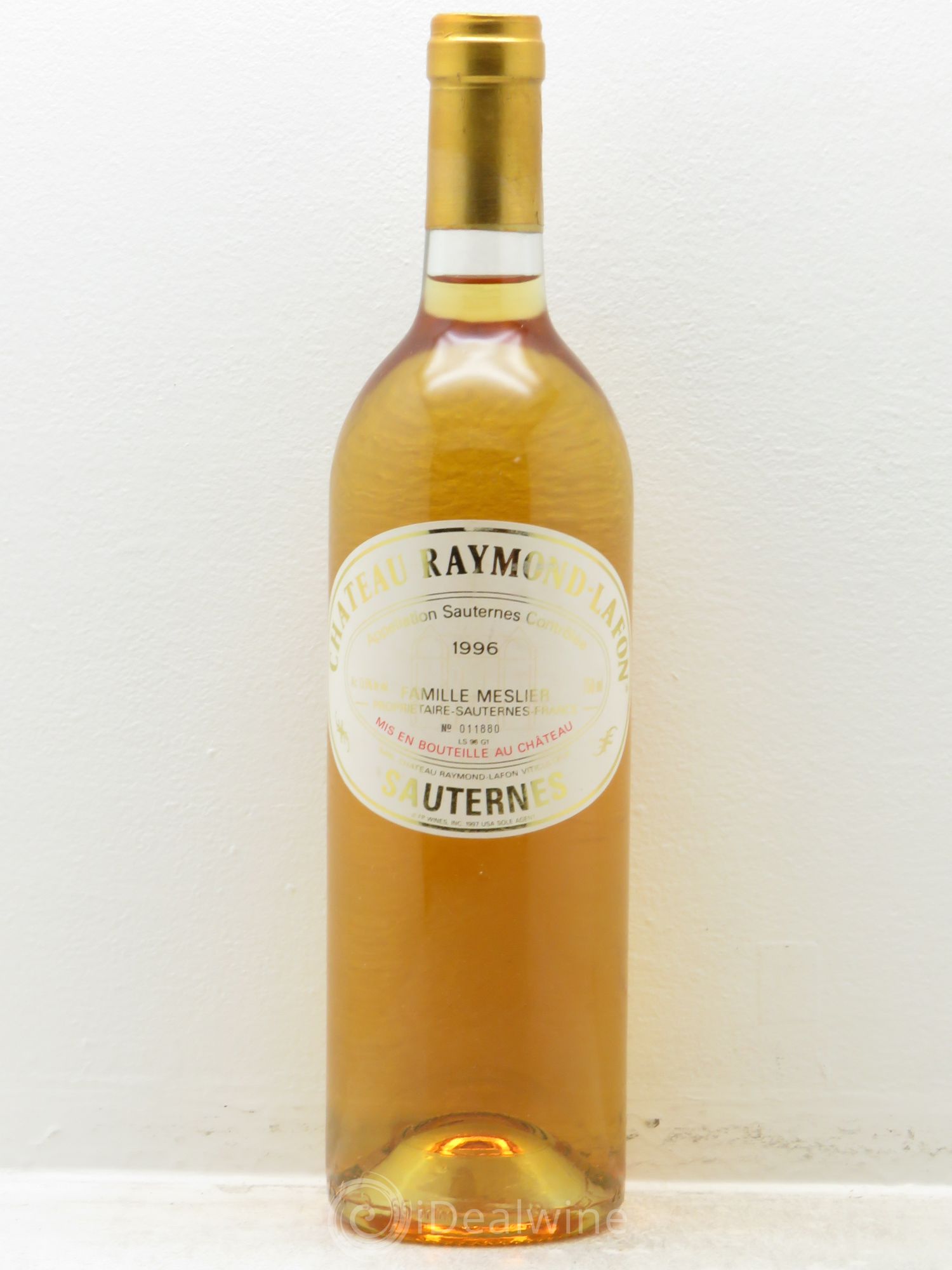 Château Raymond Lafon 1996 - Lot de 1 bouteille - 0