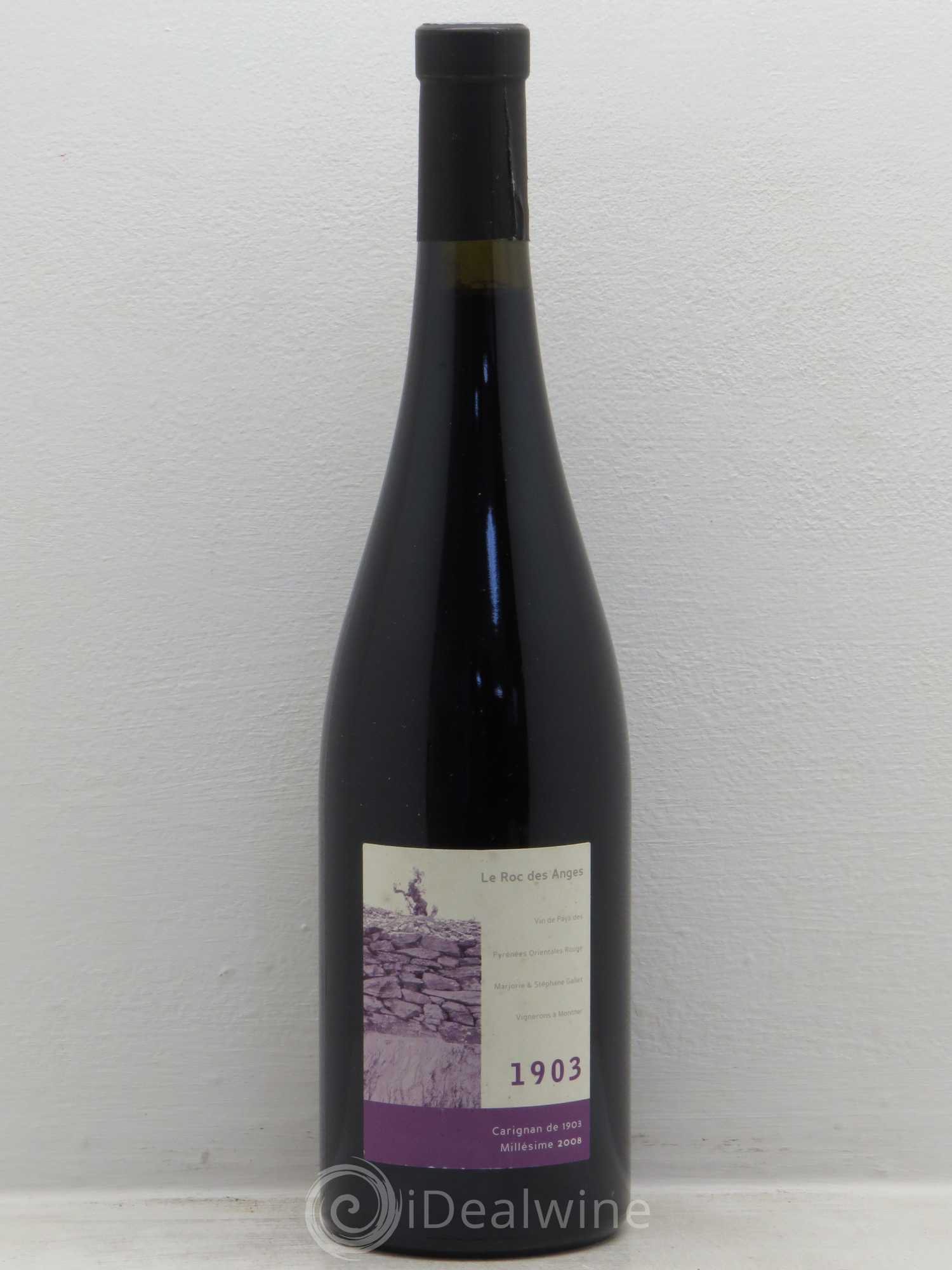 Côtes du Roussillon Roc des anges cuvée 1903 VDP Pyrénées Orientales 2008 - Lot de 1 bouteille - 0