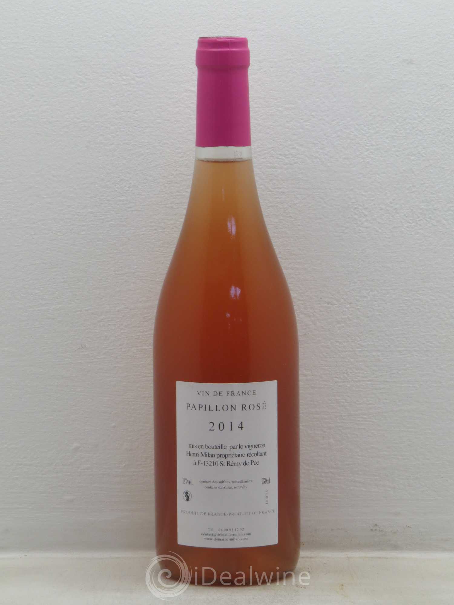 Divers Vin de France Henri Milan Papillon rosé sans souffre ajoutée 2014 - Posten von 1 Flasche - 1