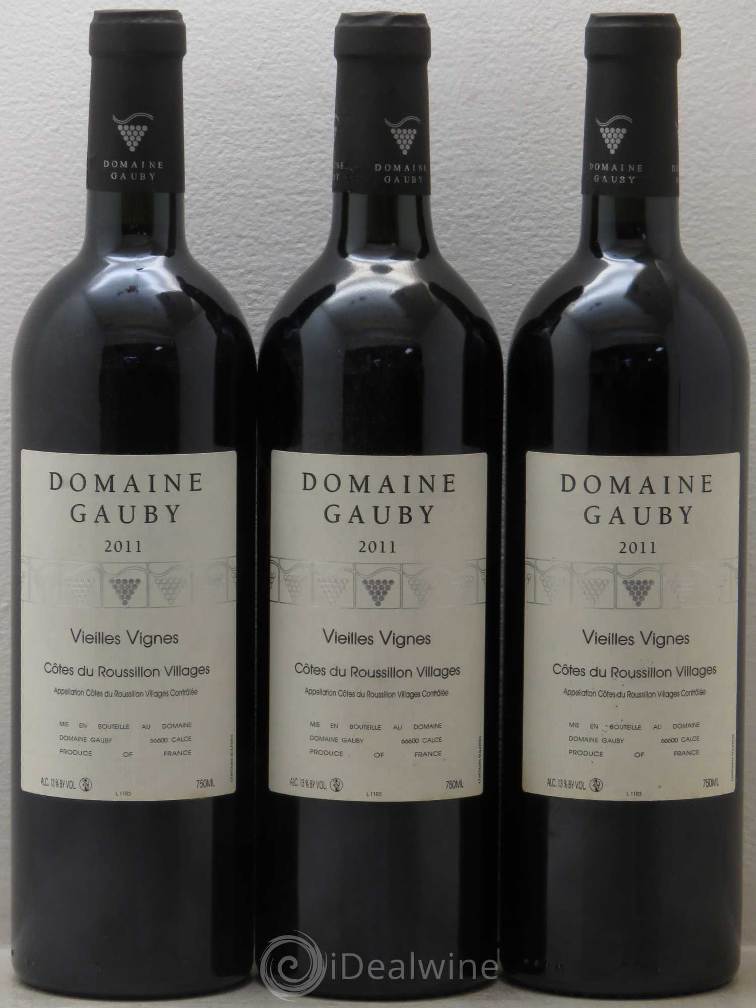 Côtes du Roussillon Villages Vieilles vignes Gauby (Domaine) 2011 - Lot de 3 bouteilles - 0