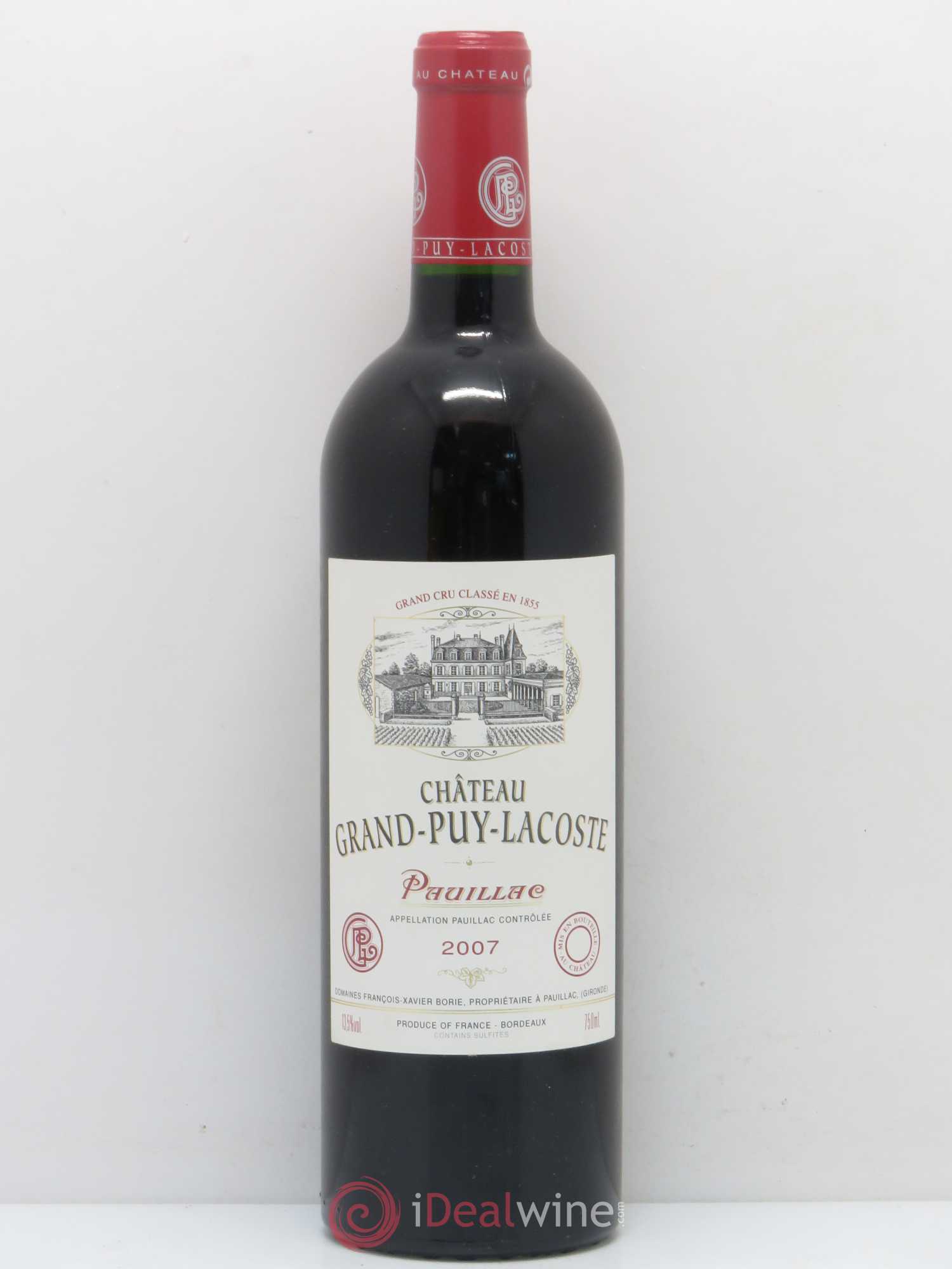 Château Grand Puy Lacoste 5ème Grand Cru Classé 2007 - Lot de 1 bouteille - 0