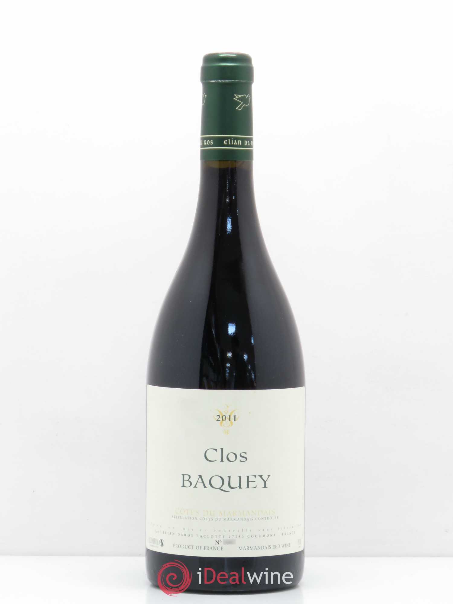 Côtes du Marmandais Clos Baquey Domaine Elian Da Ros 2011 - Posten von 1 Flasche - 0