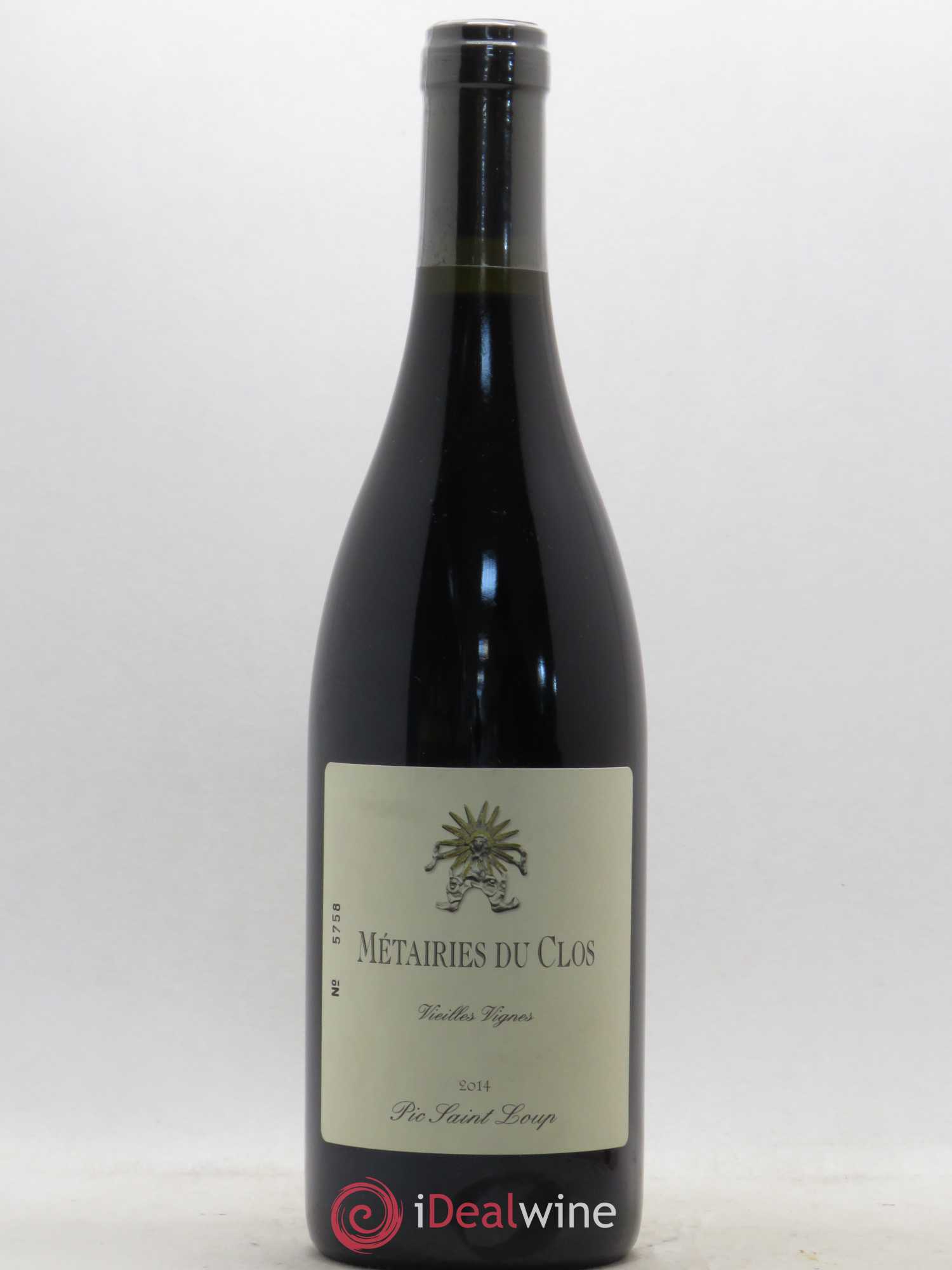 Pic Saint-Loup Les Métairies du Clos Vieilles Vignes Christophe Peyrus et Françoise Julien 2014 - Lot de 1 bouteille - 0