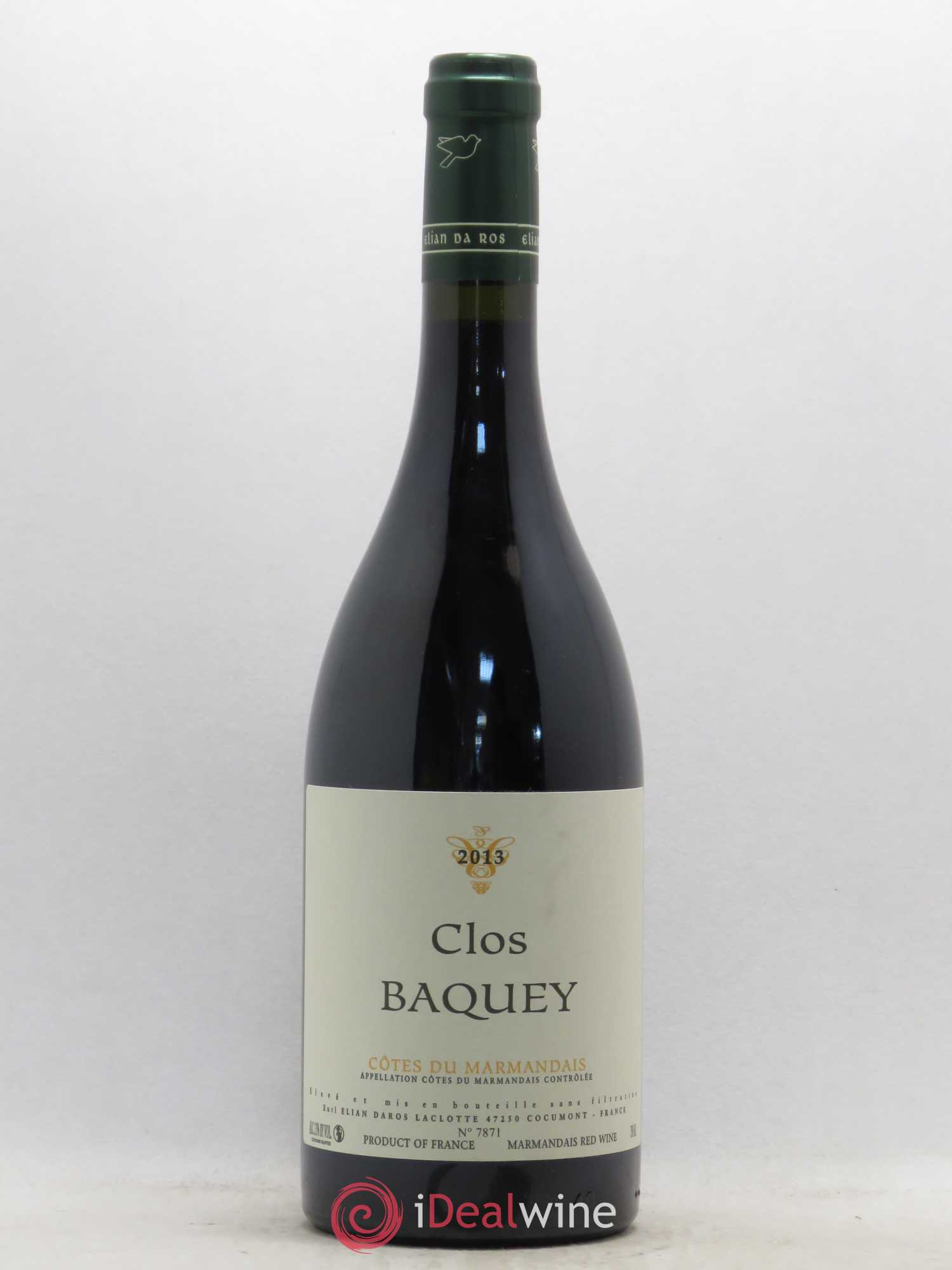 Côtes du Marmandais Clos Baquey Elian Da Ros 2013 - Posten von 1 Flasche - 0
