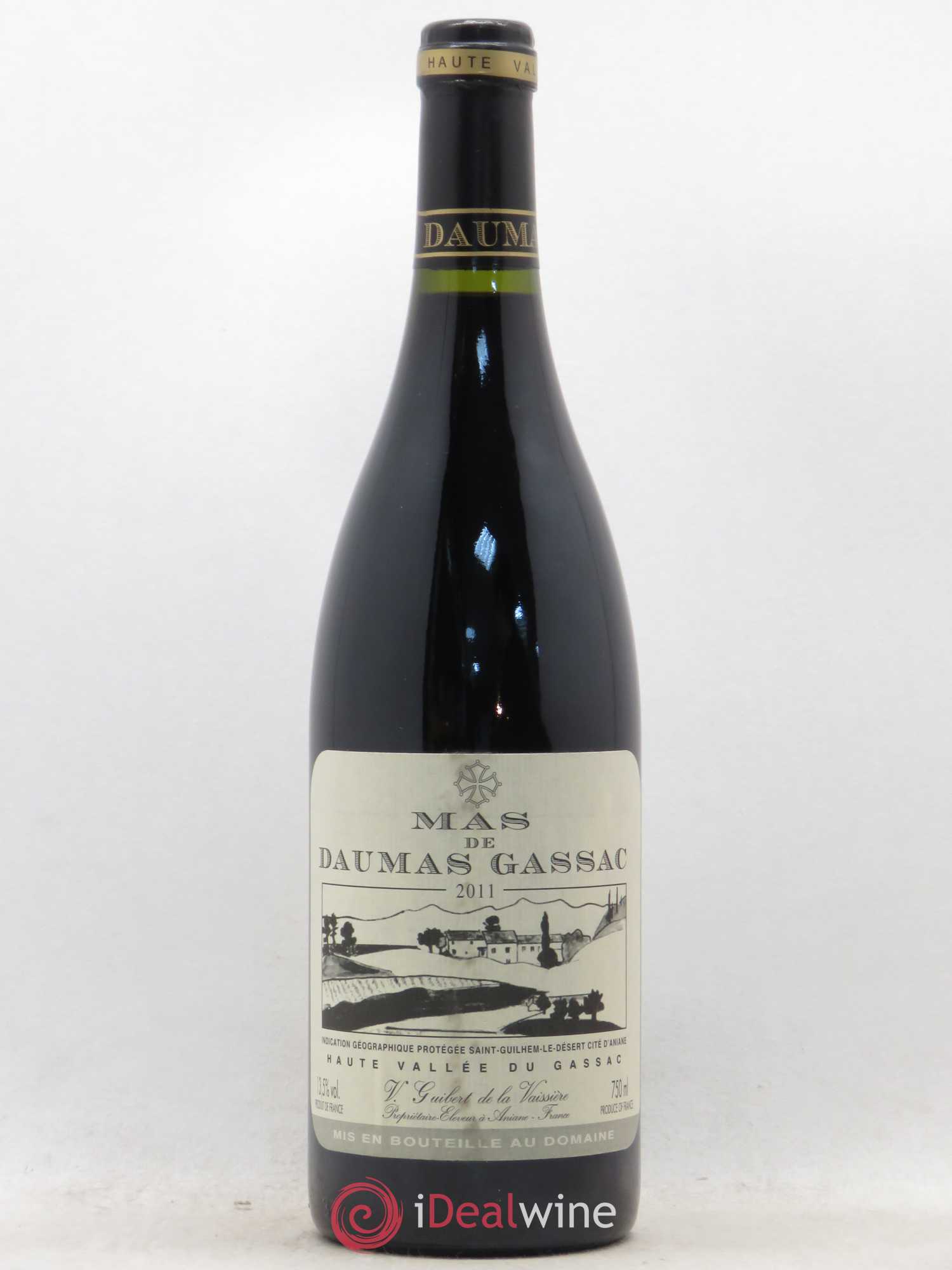 Saint-Guilhem-le-Désert - Cité d'Aniane Mas Daumas Gassac Famille Guibert de La Vaissière 2011 - Lot de 1 bouteille - 0