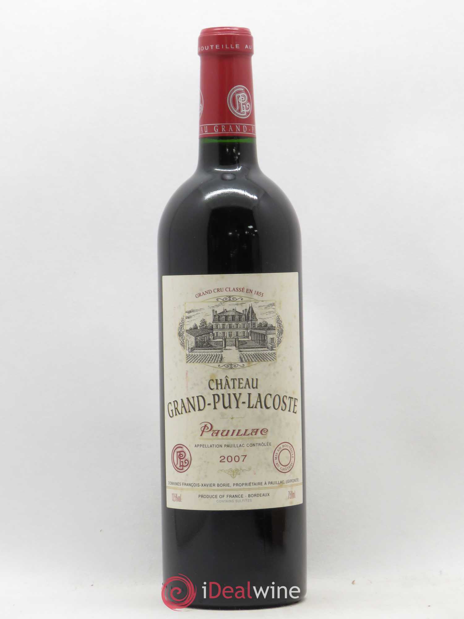 Château Grand Puy Lacoste 5ème Grand Cru Classé 2007 - Lot de 1 bouteille - 0