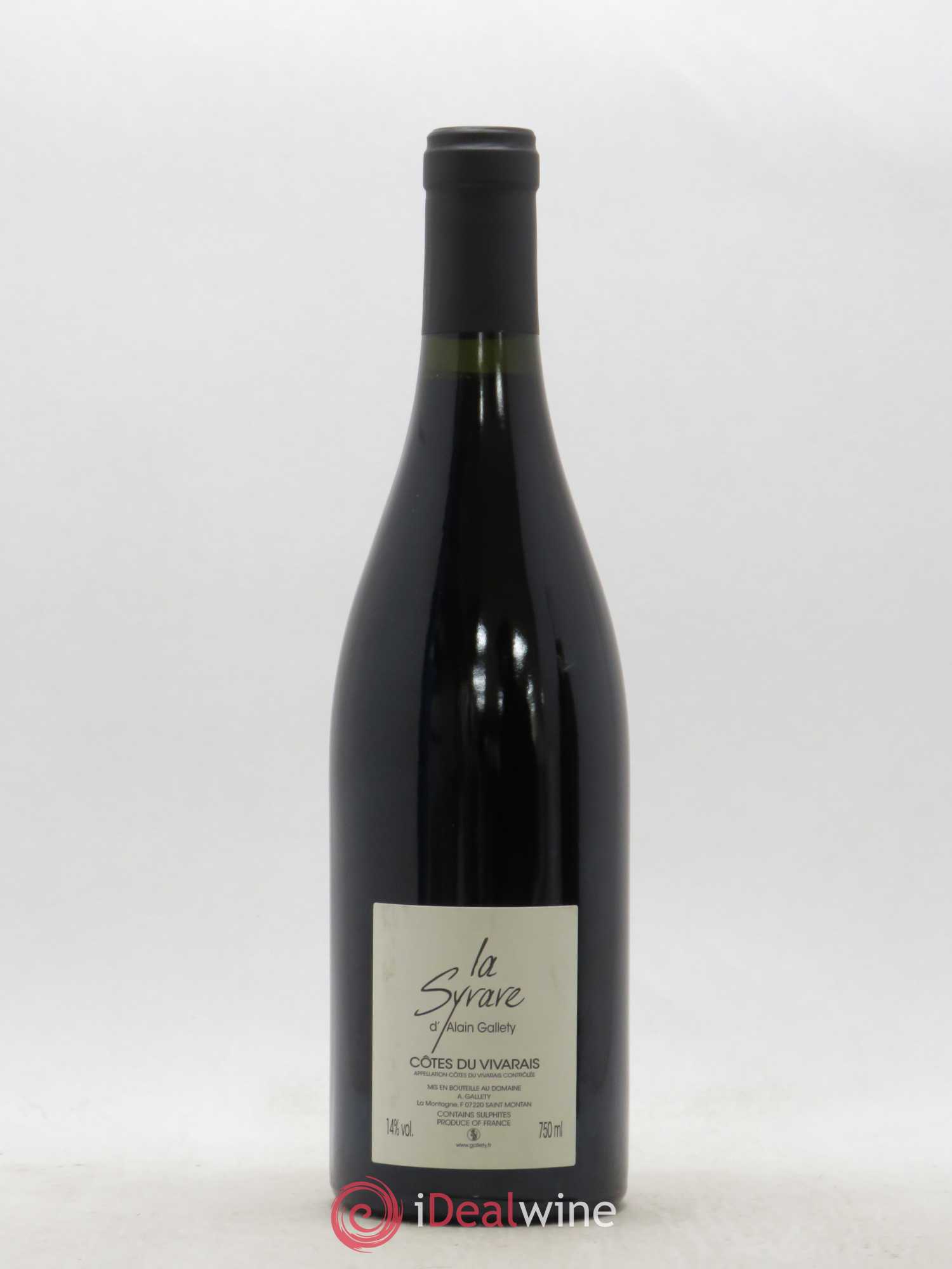 Côtes du Vivarais La Syrare Gallety (Domaine) 2011 - Lot de 1 bouteille - 1
