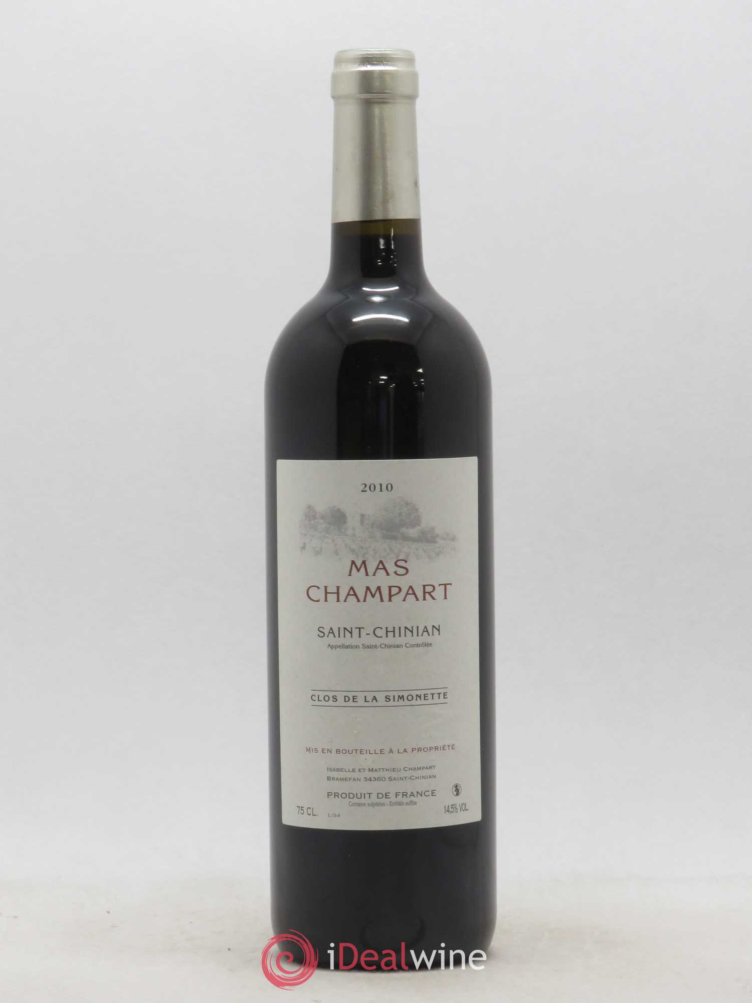 Saint-Chinian Clos De La Simonette Mas Champart 2010 - Posten von 1 Flasche - 0