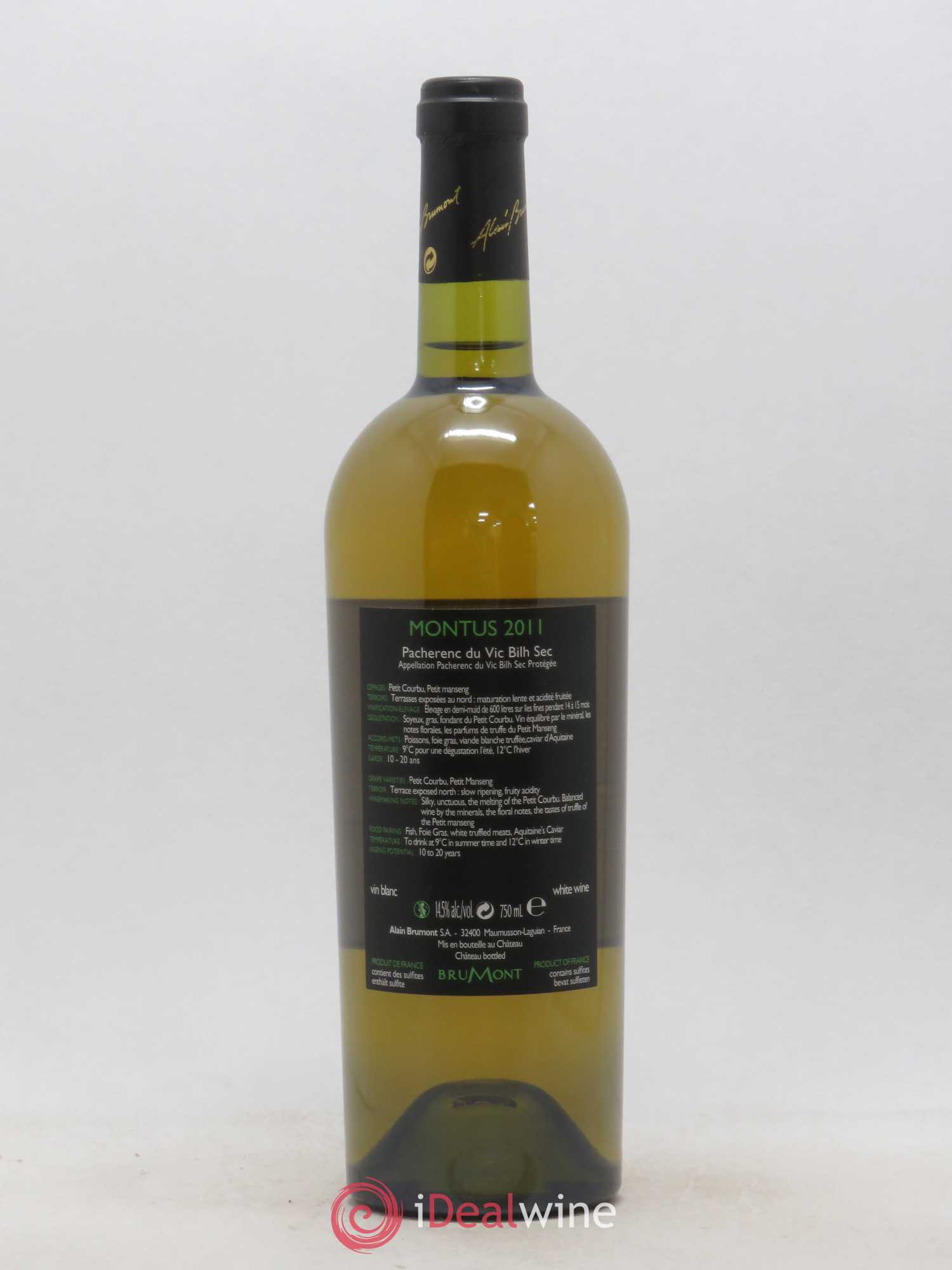 Pacherenc du Vic-Bihl Sec Château Montus 2011 - Posten von 1 Flasche - 1