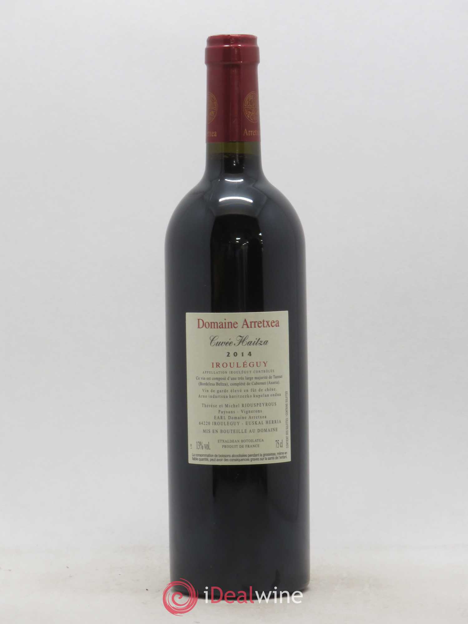 Irouléguy Cuvée Haitza Arretxea (Domaine) 2014 - Lot de 1 bouteille - 1